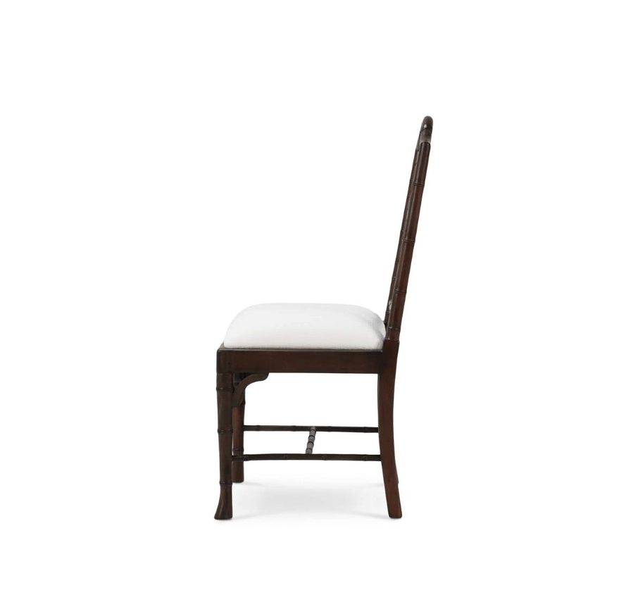 Maeve 20" Mahogany Dining Chair - Performance White