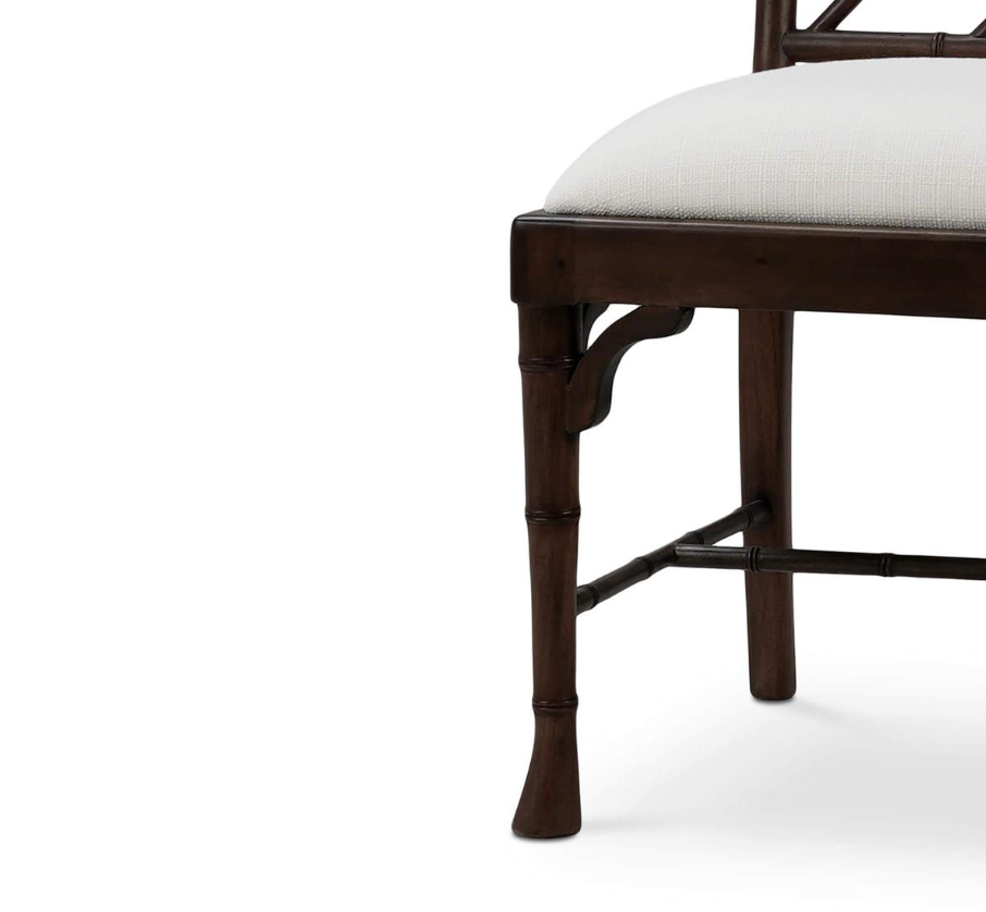 Maeve 20" Mahogany Dining Chair - Performance White