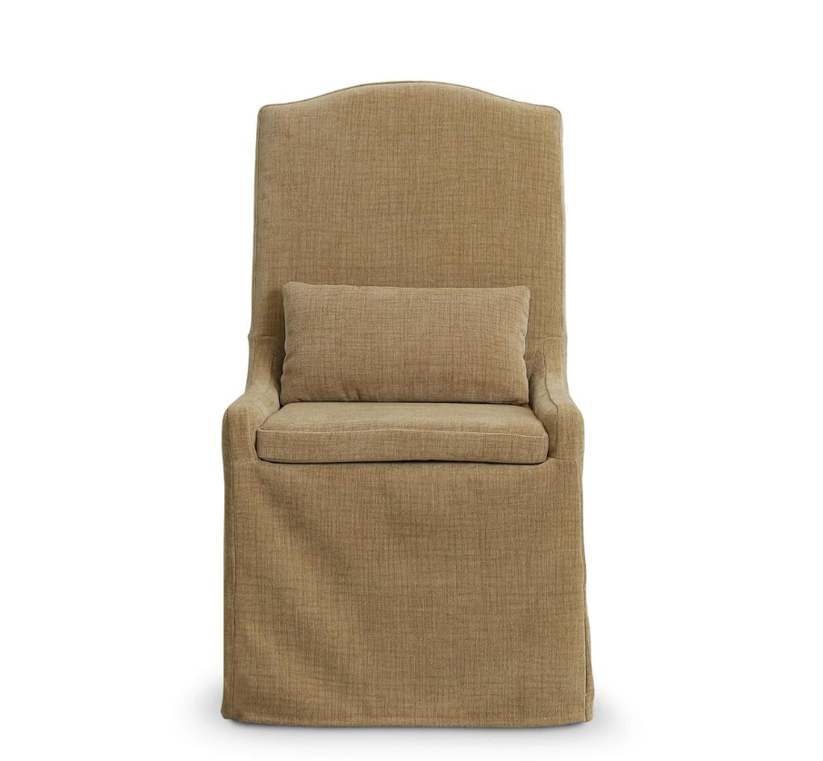 August 22" Slipcover Dining Chair - Performance French Linen