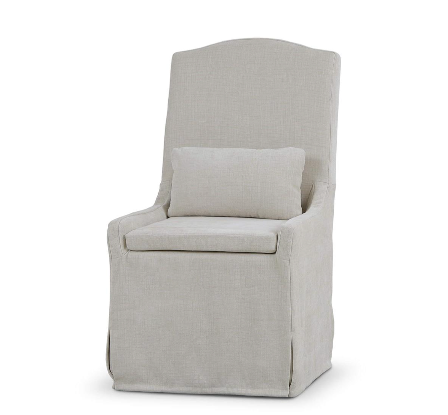 August 22" Slipcover Dining Chair - Performance Thames Natural