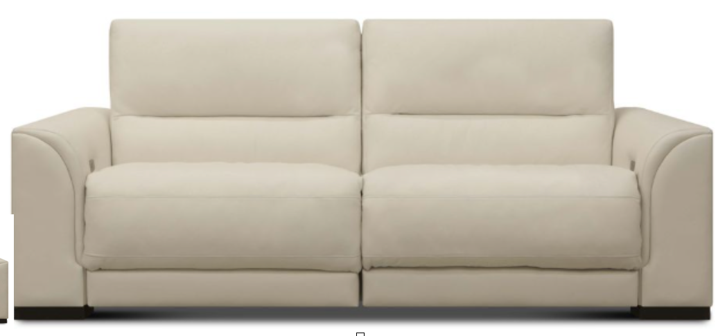 Taylor 86" Top Grain Leather Power Motion Sofa - Boca Winter White