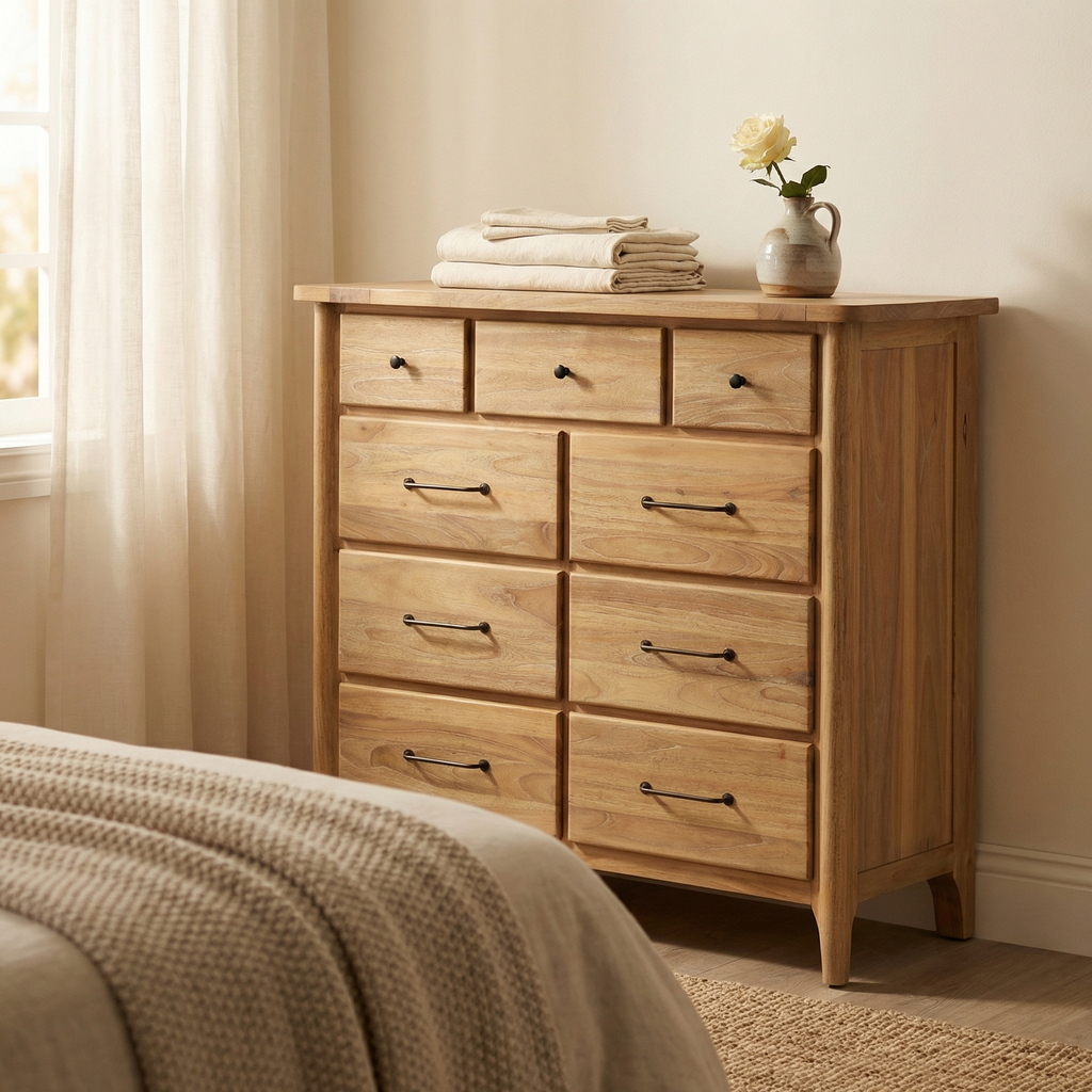 Sedona 52" 9 Drawer Chest - Blonde Oak