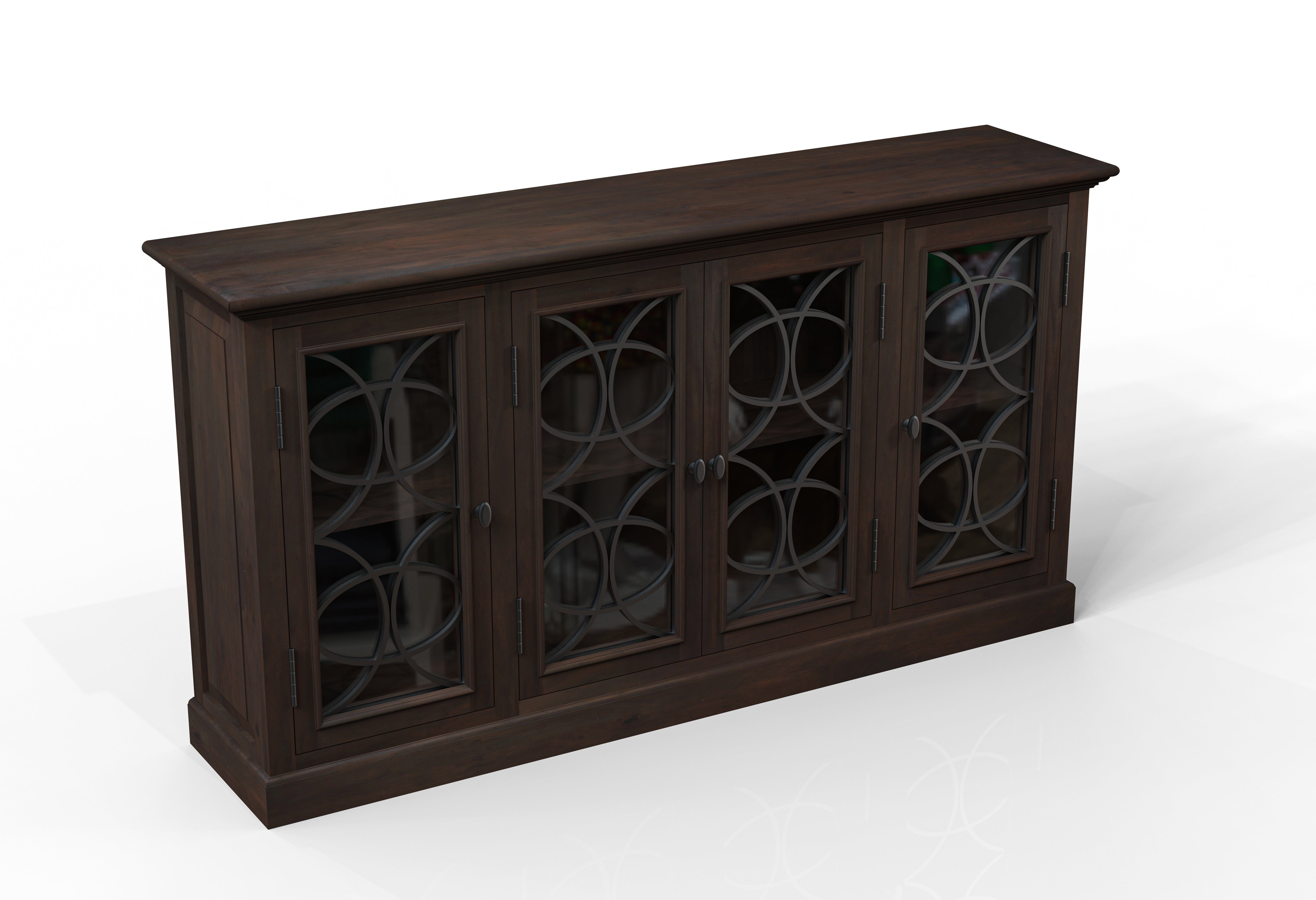 Wilhelm 76" 4 Door Sideboard - Natural + Black