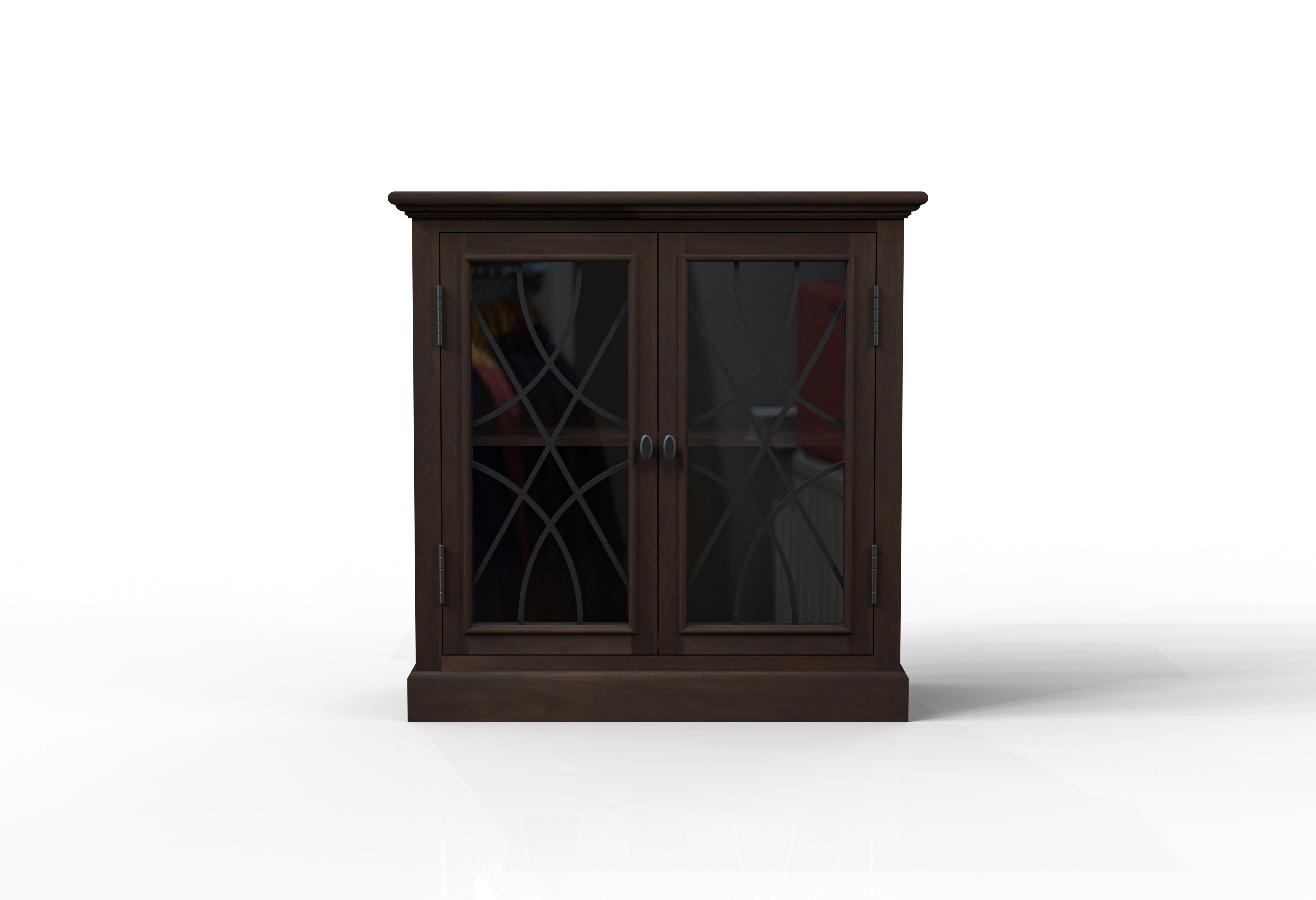 Morrison 40" 2 Door Cabinet - Natural + Black