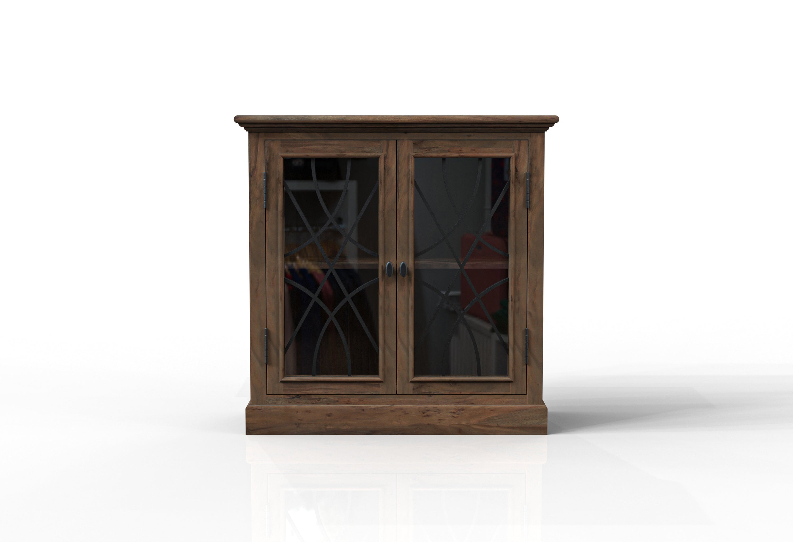 Morrison 40" 2 Door Cabinet - Natural + Smoke