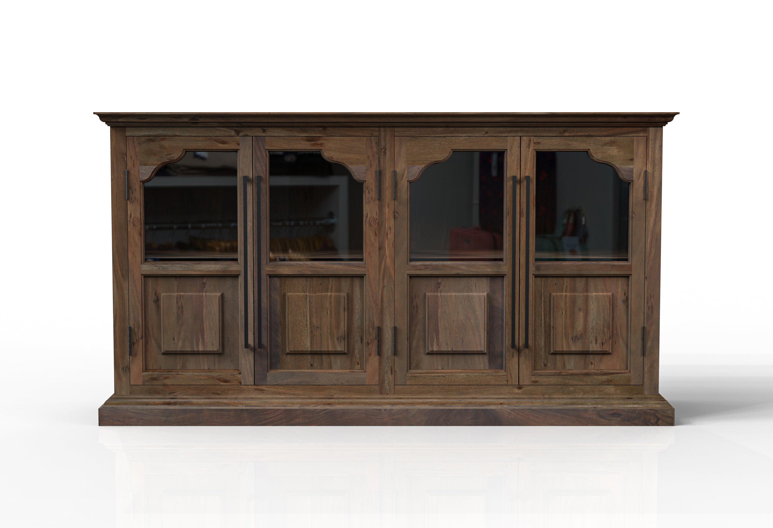 Bradshaw 76" 4 Door Sideboard - Natural + Black