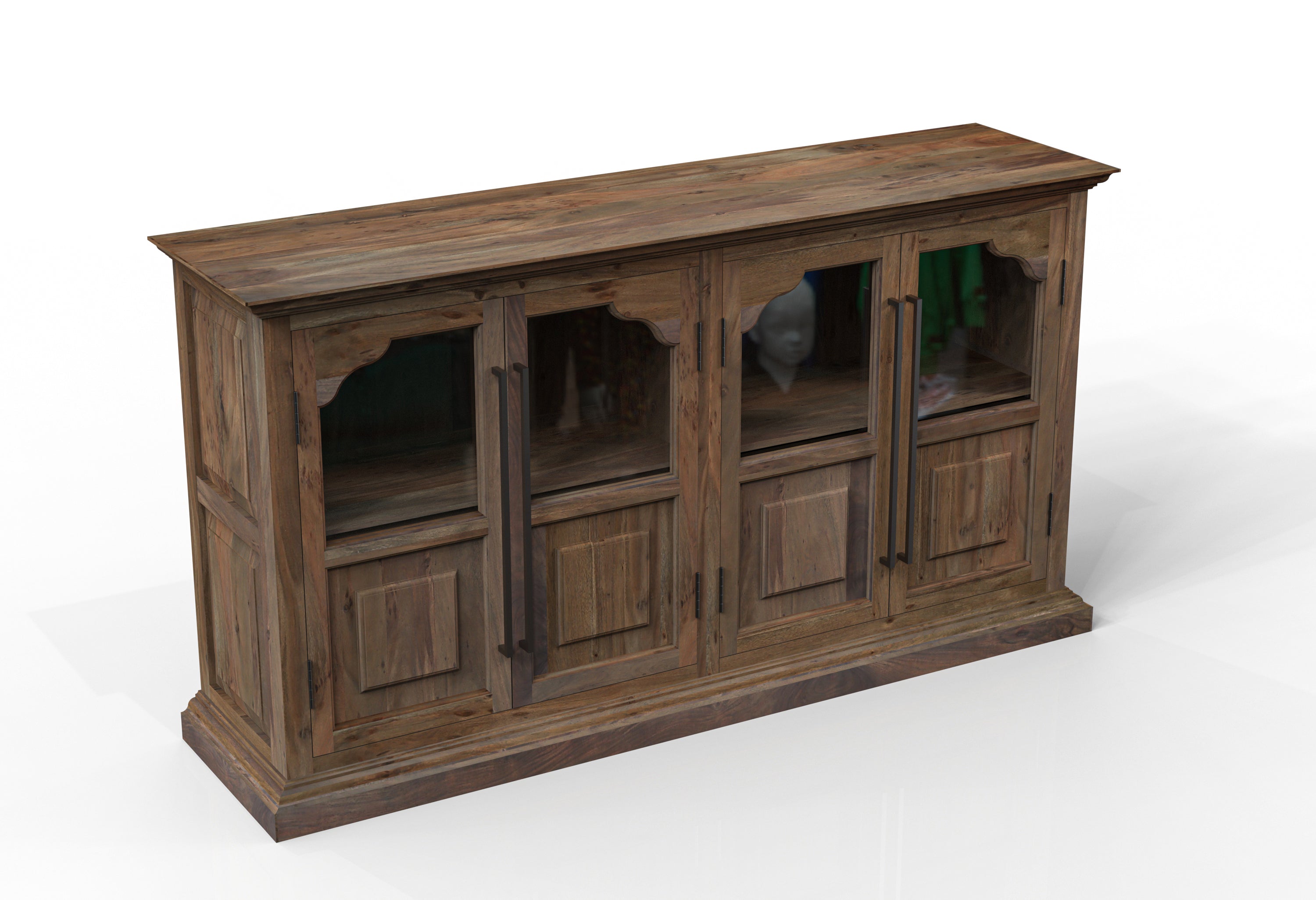 Bradshaw 76" 4 Door Sideboard - Natural + Smoke