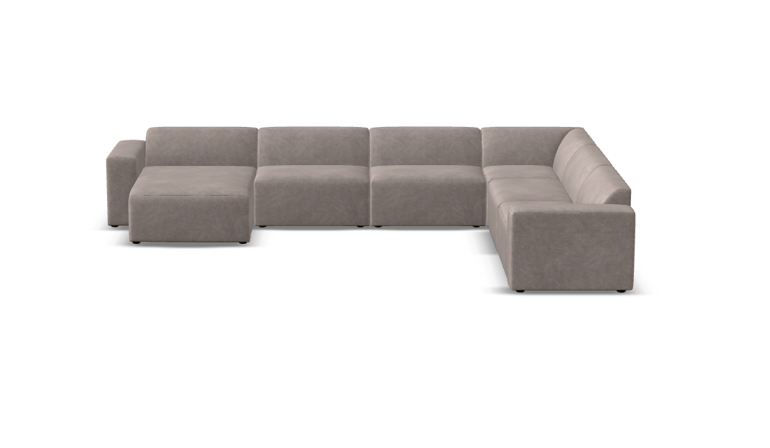 Theo Express Ship 163" x 124" Modular Sectional + Chaise