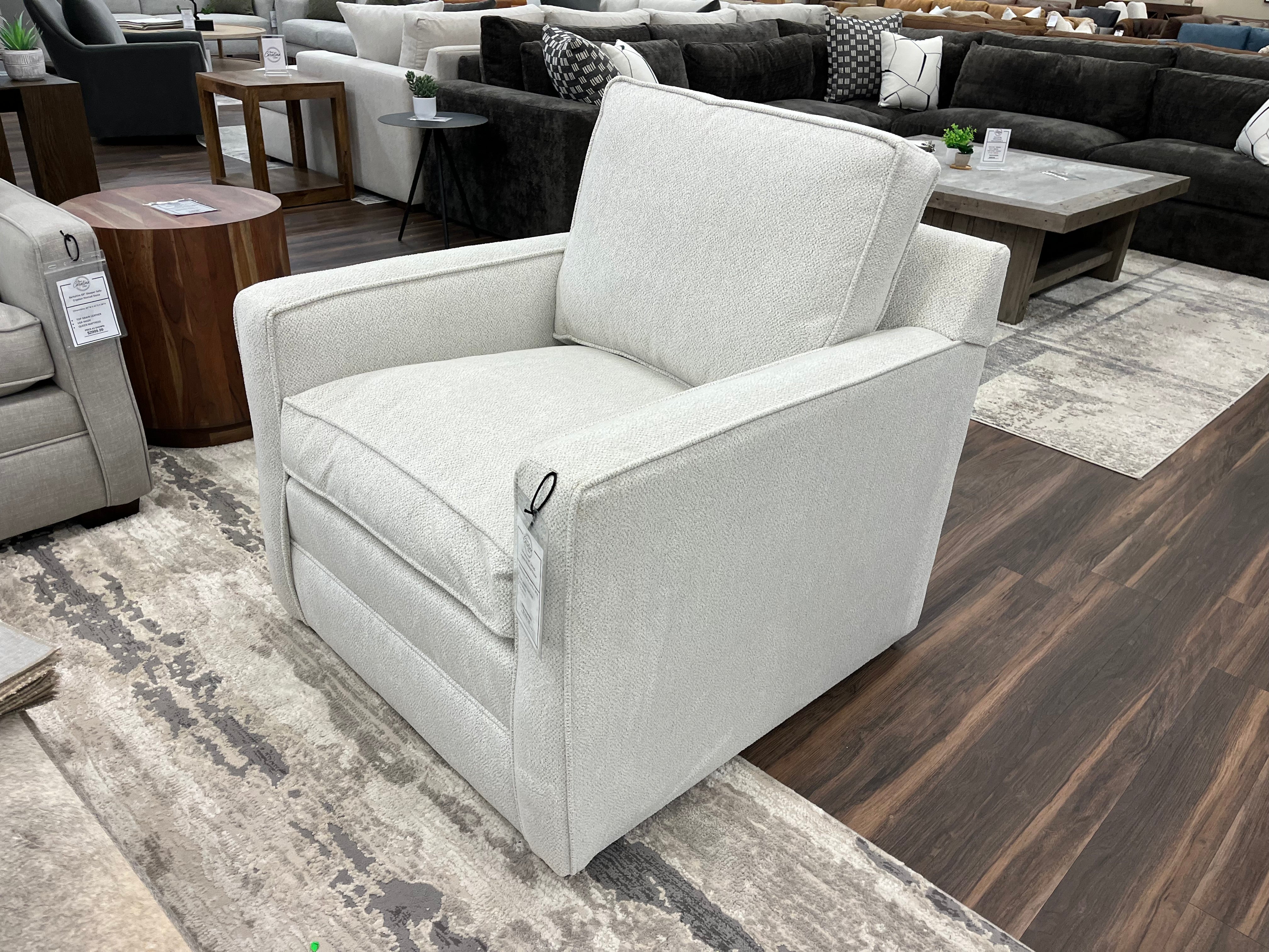 Berkshire 34" Swivel Chair - Crypton Oyster