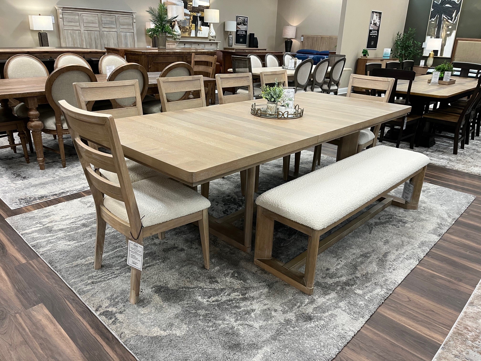 Simpsonville 80"-104" Extension Dining Table - Amber Oak