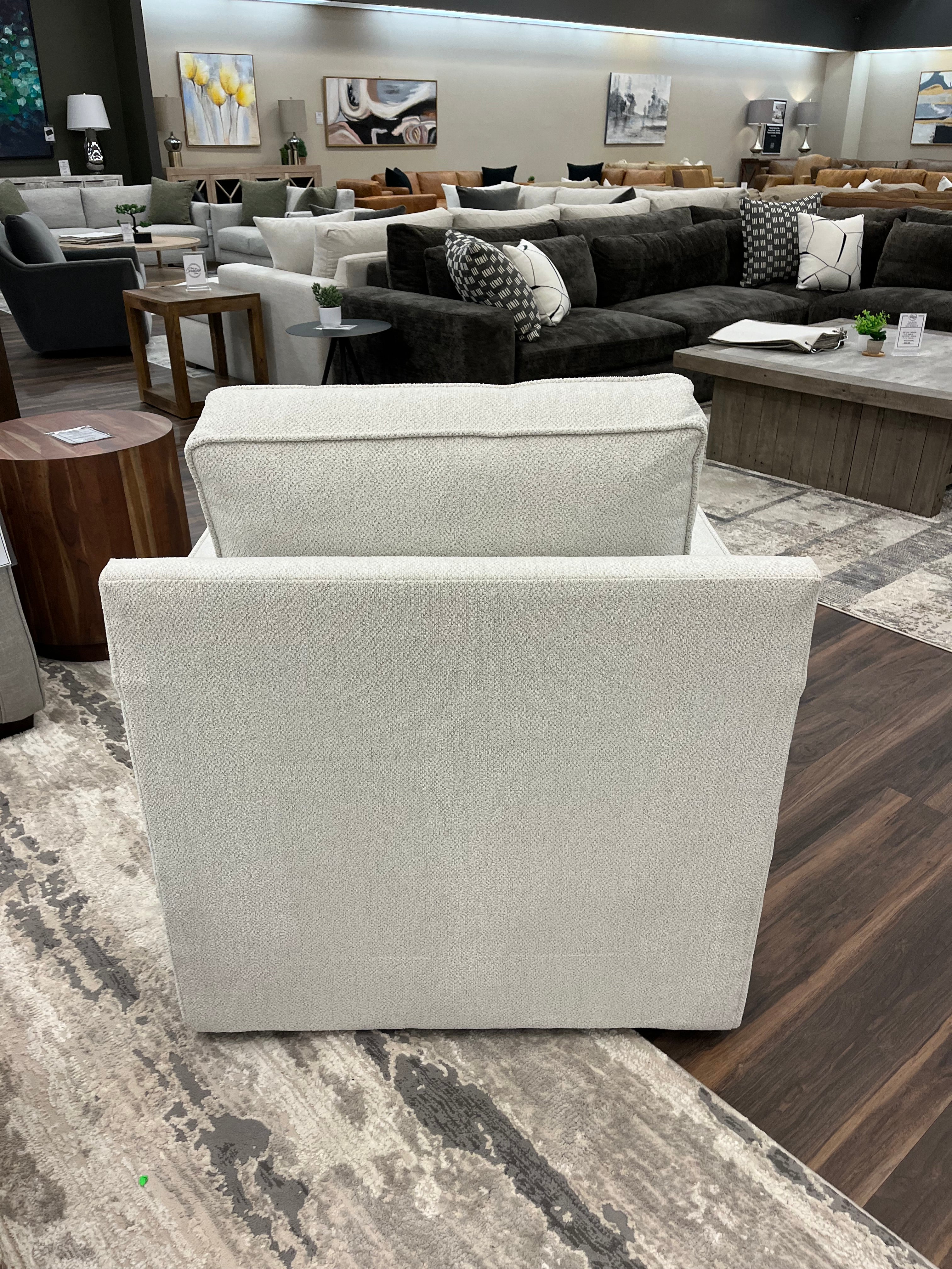 Berkshire 34" Swivel Chair - Crypton Oyster