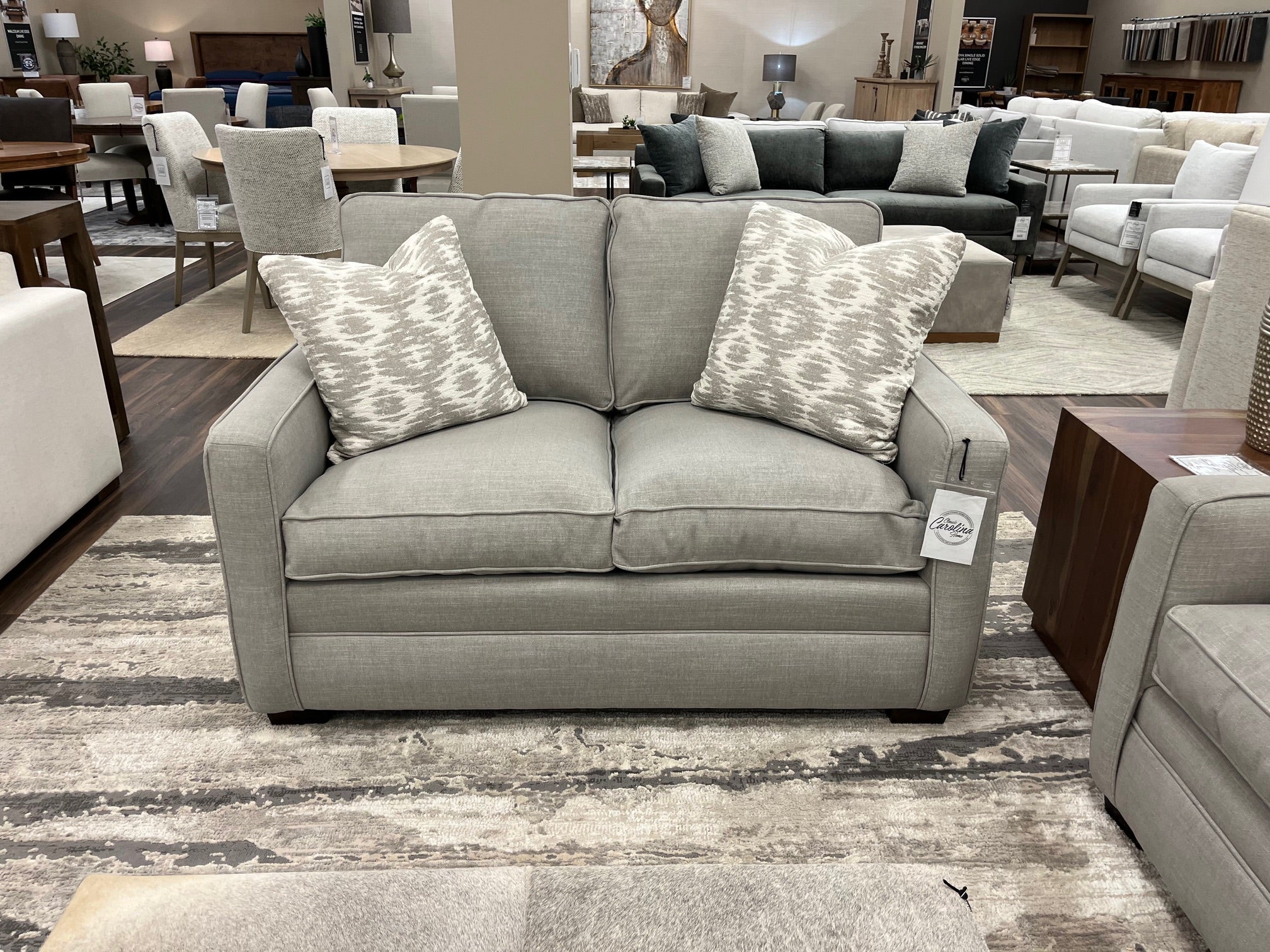 Berkshire 55" 2 Cushion Loveseat - Crypton Nomad Stone