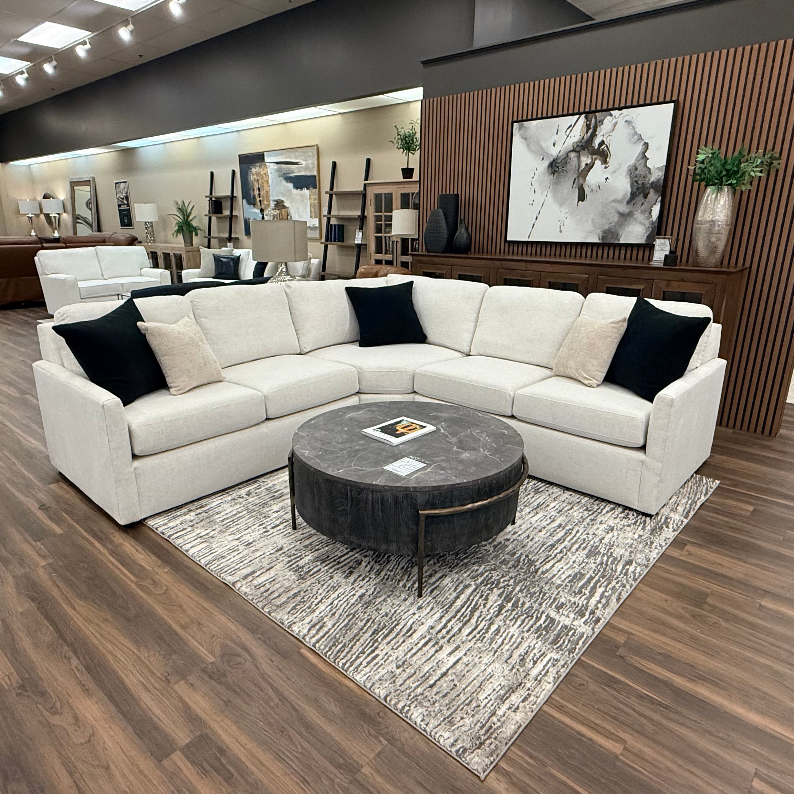 Sabrina 148" x 148" Wedge Corner Customizable 6 Cushion Sectional