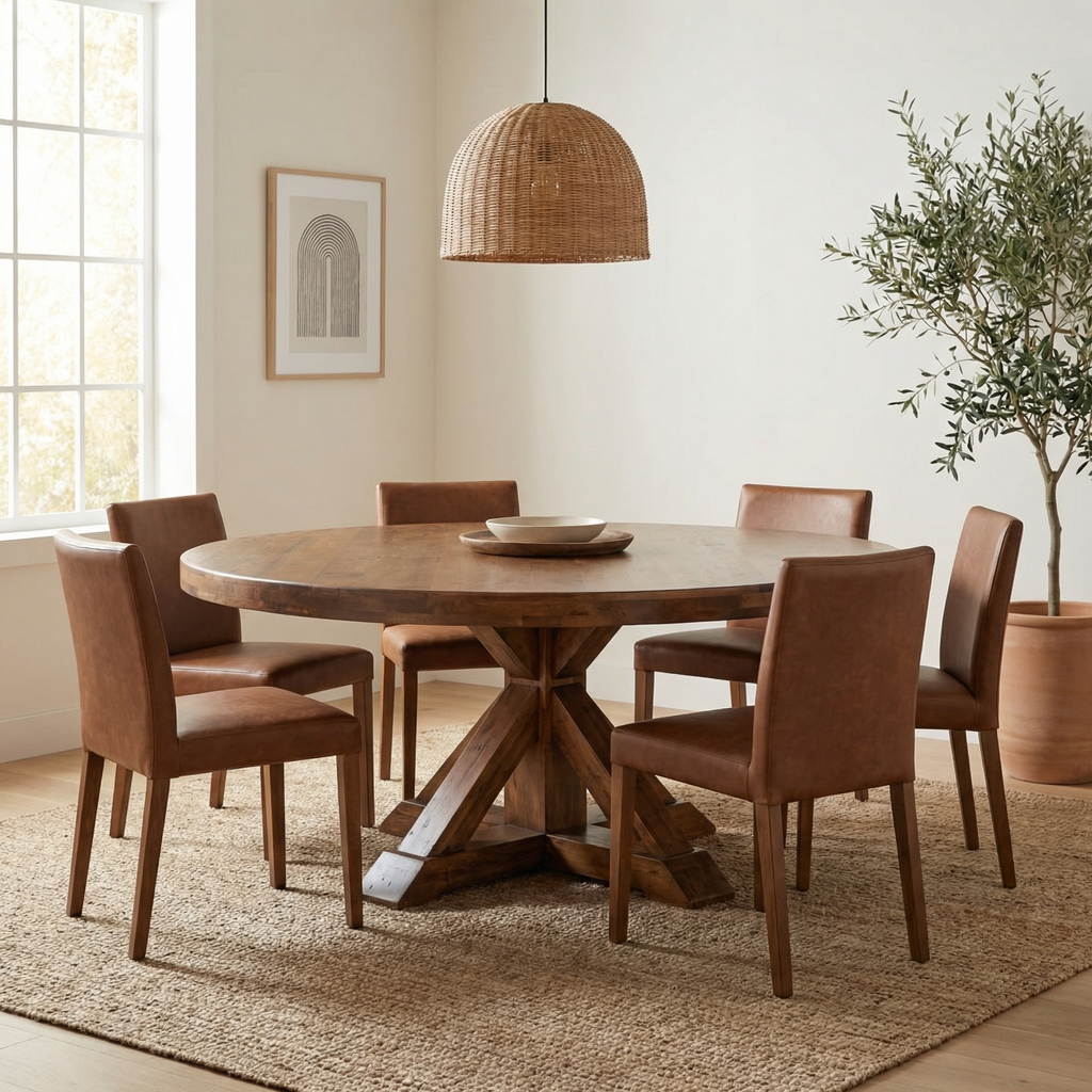 Vail 60" Round Dining Table - Earth