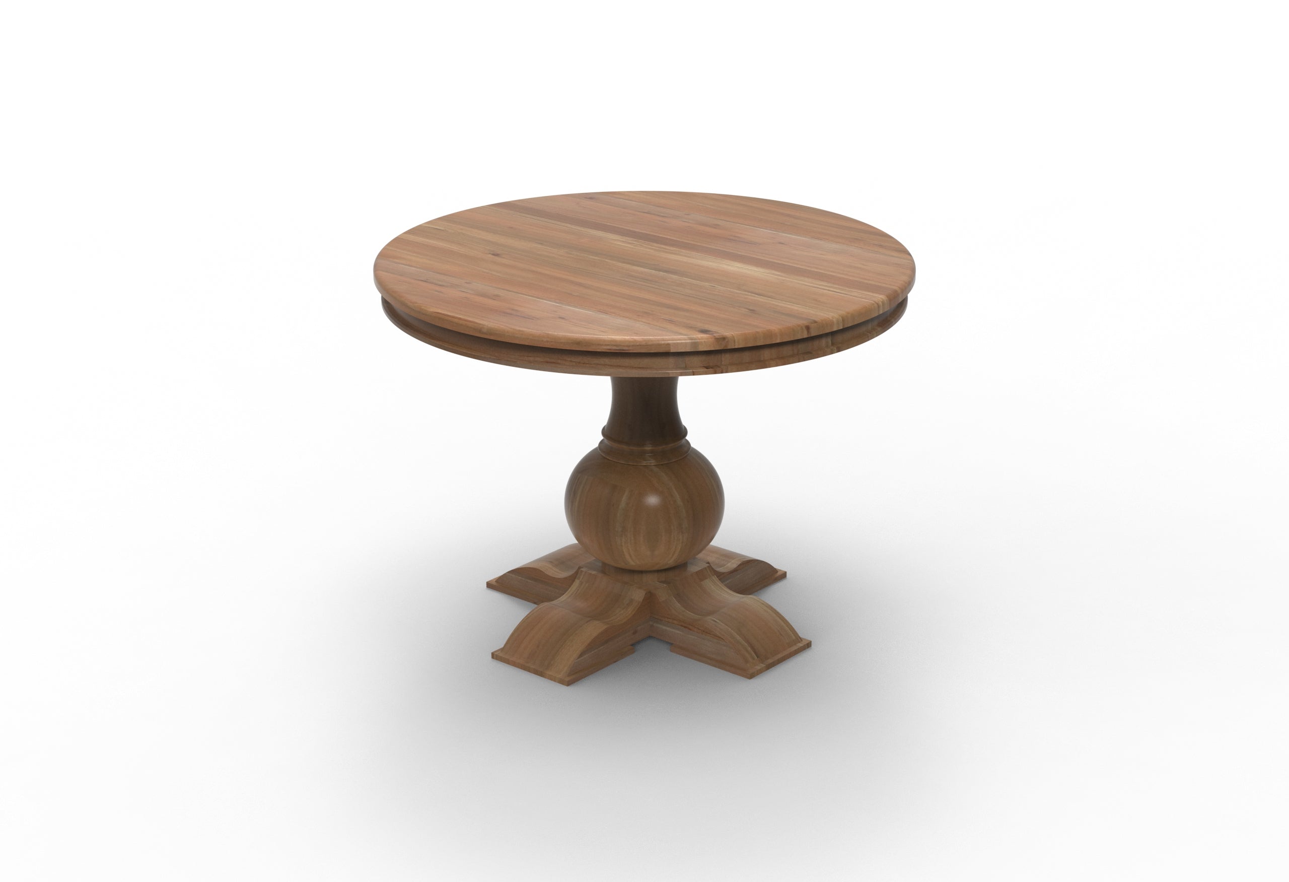 Marcia 42" Acacia Round Dining Table - Natural + Gray