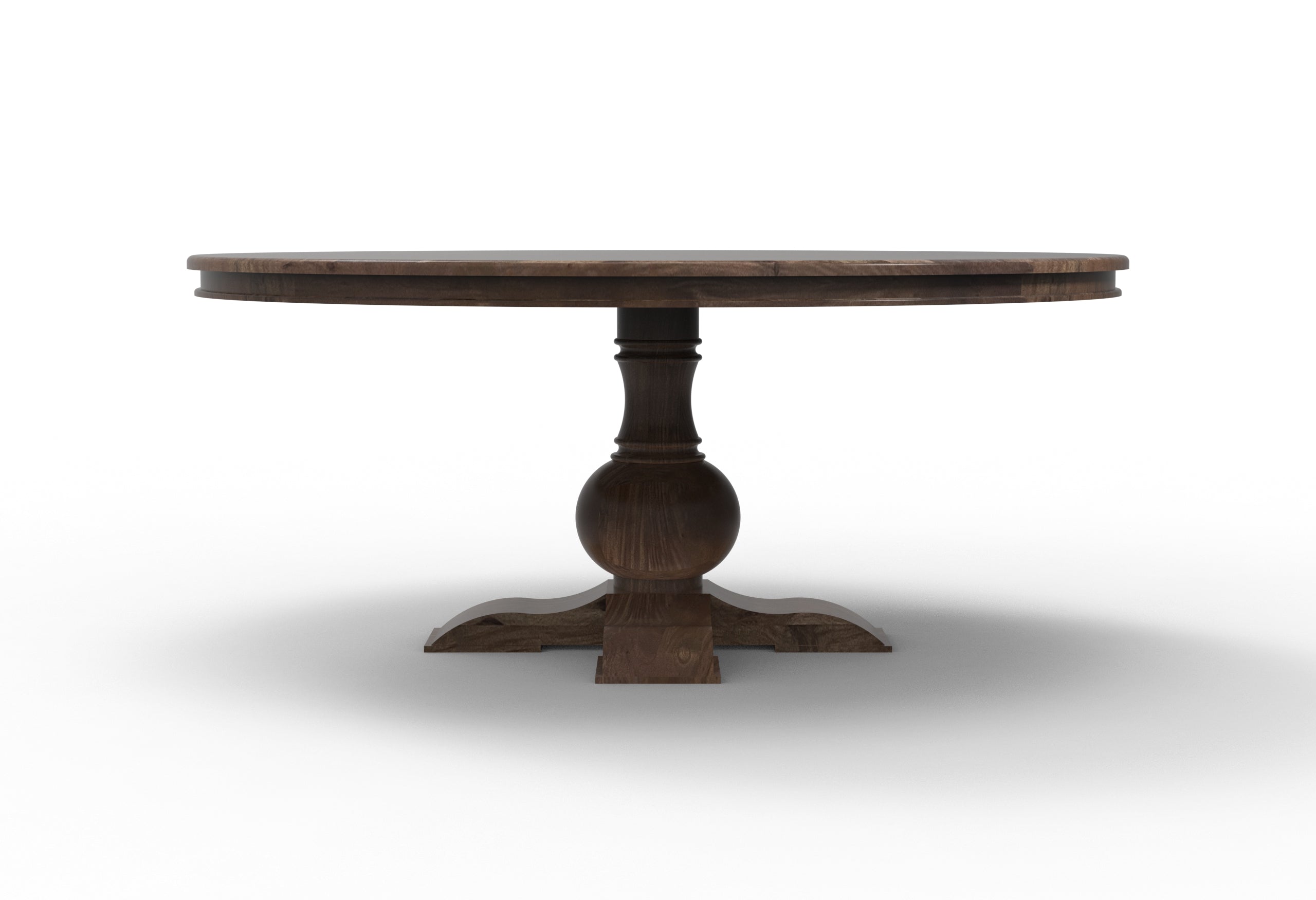 Marcia 72" Acacia Round Dining Table - Natural + Smoke