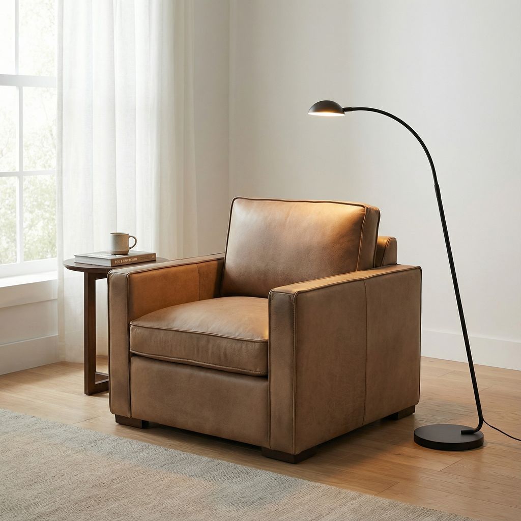 Willis 36" Top Grain Leather Swivel Chair - Diva Taupe