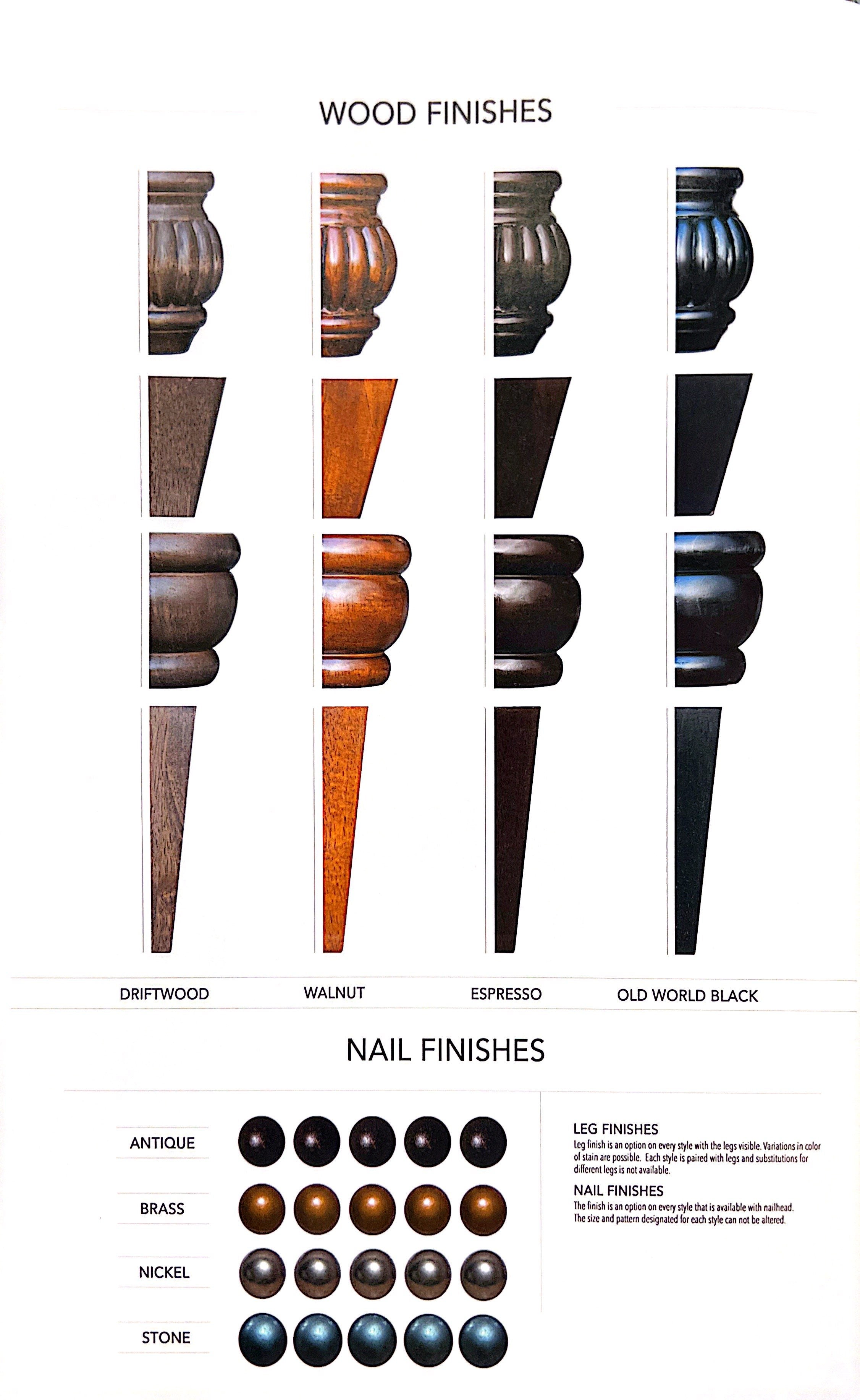 Dutton 42" Customizable Square Top Grain Leather Cocktail Ottoman - Wild Bronco + Brass Nailheads