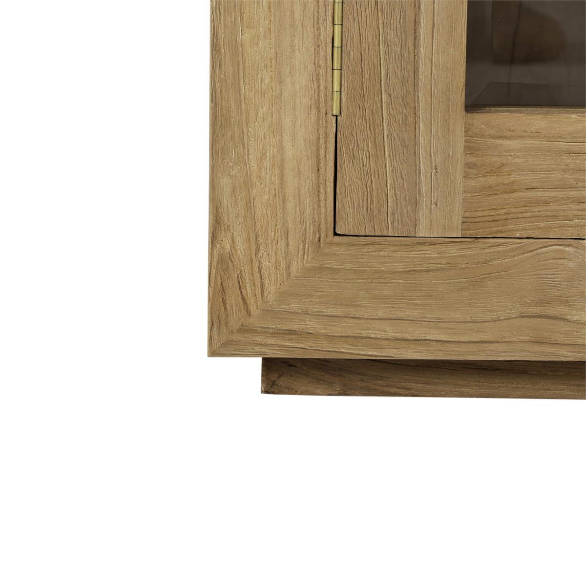 Soren 79" Teak 4 Glass Door Sideboard - Natural