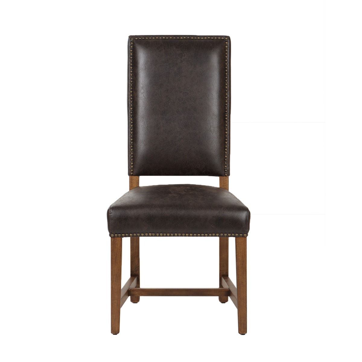 Dominic Top Grain Leather Dining Chair - Tobacco + Earth