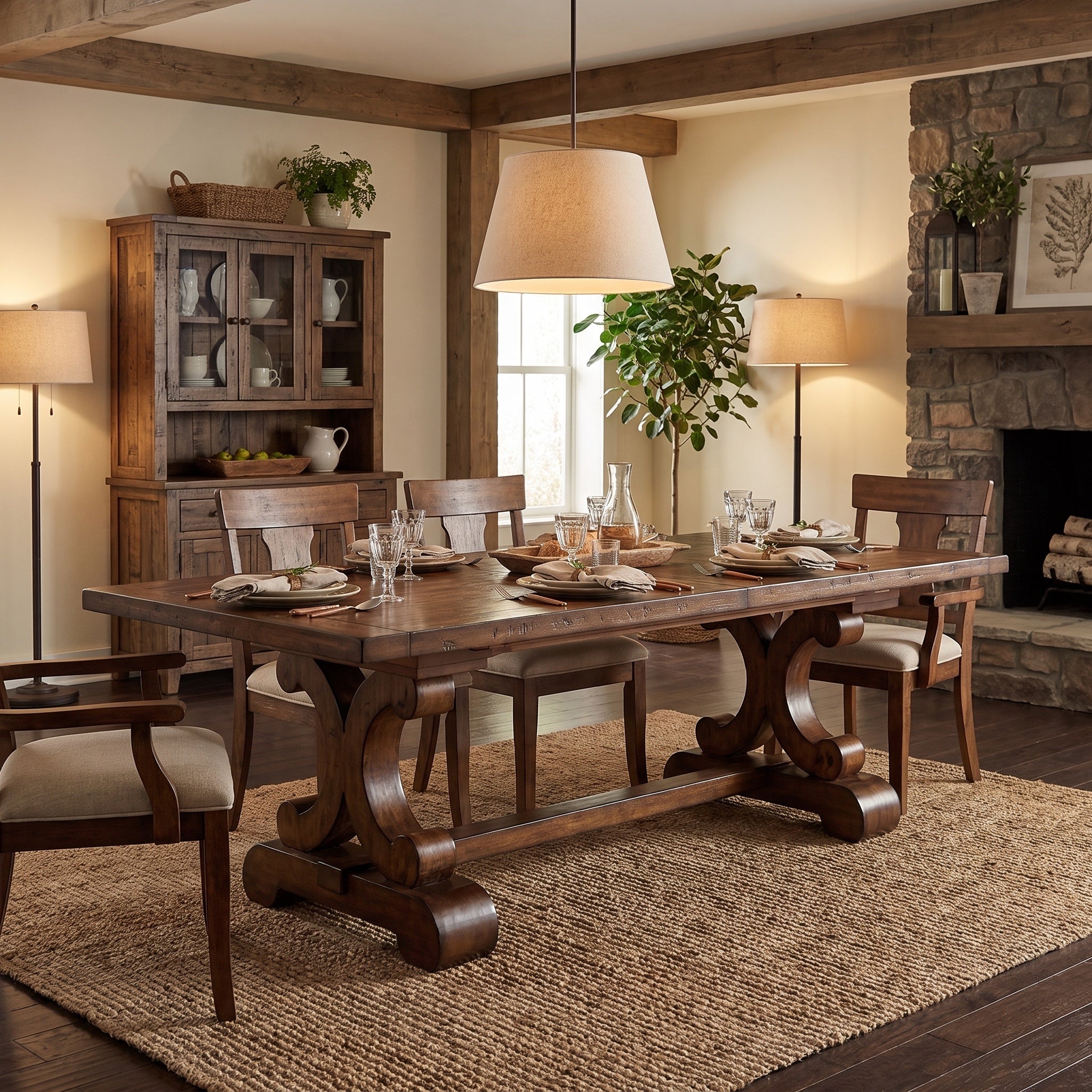 Blowing Rock 88" - 110" Extension Dining Table -Chestnut