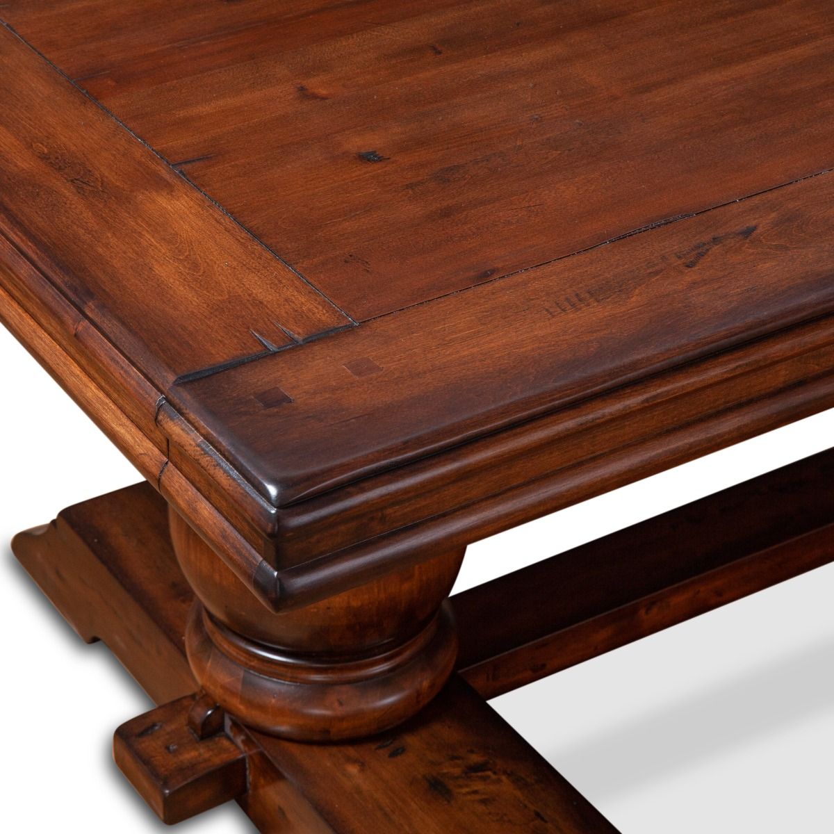 Sicily 84" - 106" - 128" Extension Dining Table - Chestnut