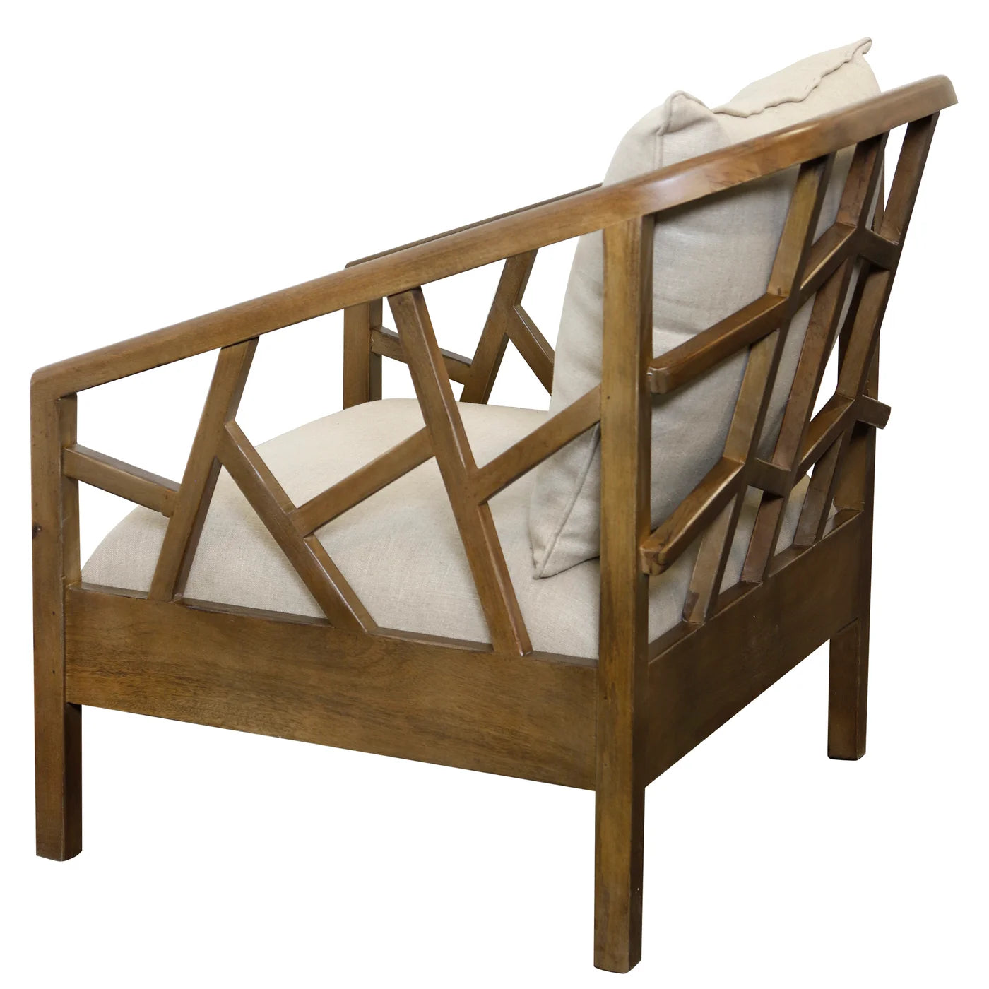 Burkett 29" Accent Chair - Walnut + Linen