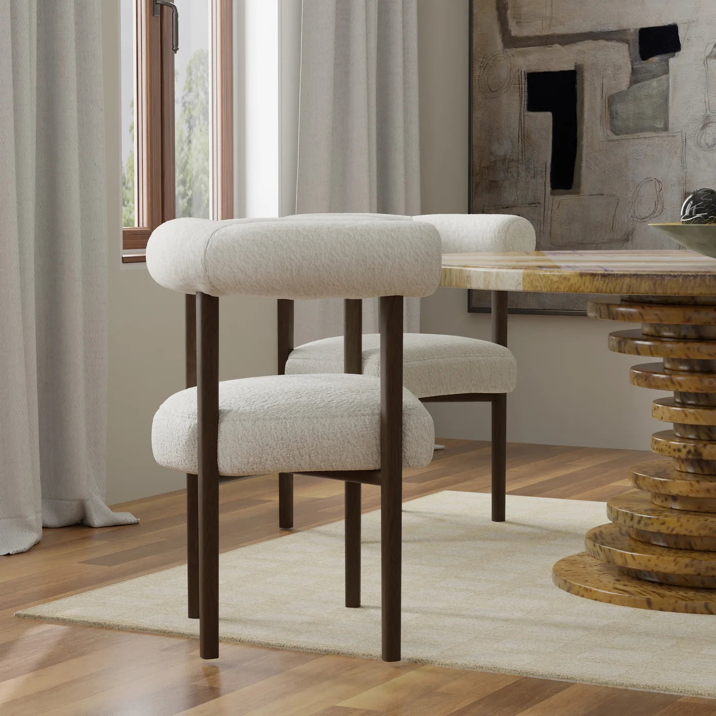 Winifred 27" Dining Chair - Cream Faux