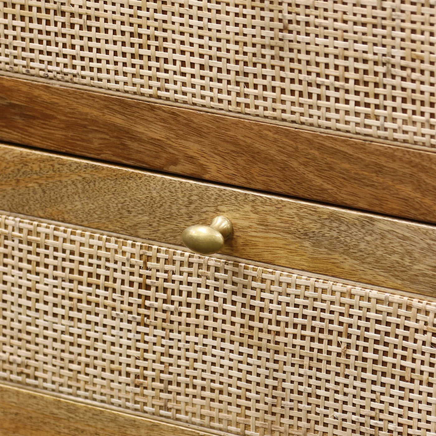 Rio 96" 4 Door 3 Drawer Sideboard - Natural + Cane