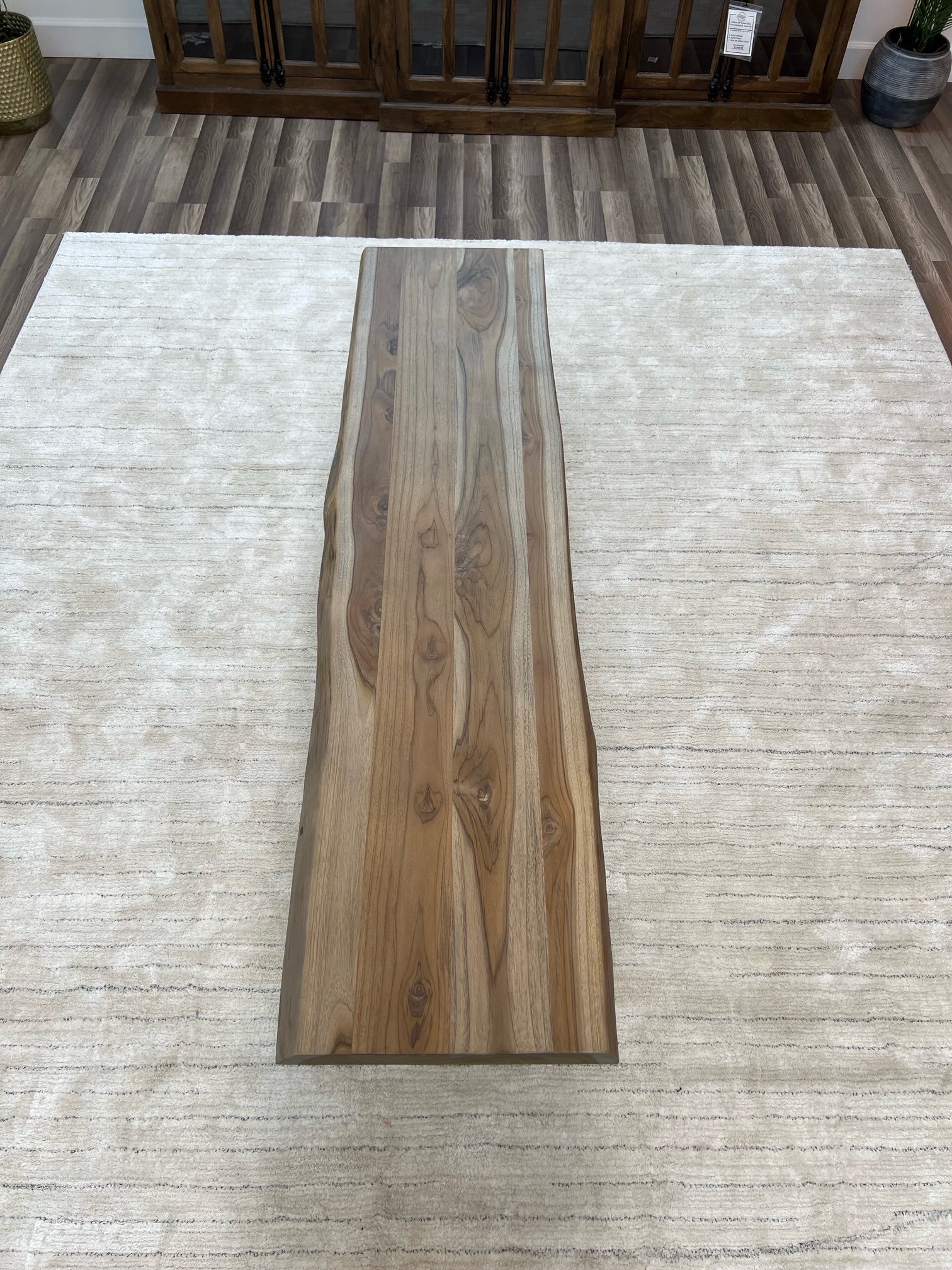 Bartholomew Teak Live Edge Dining Bench - Natural