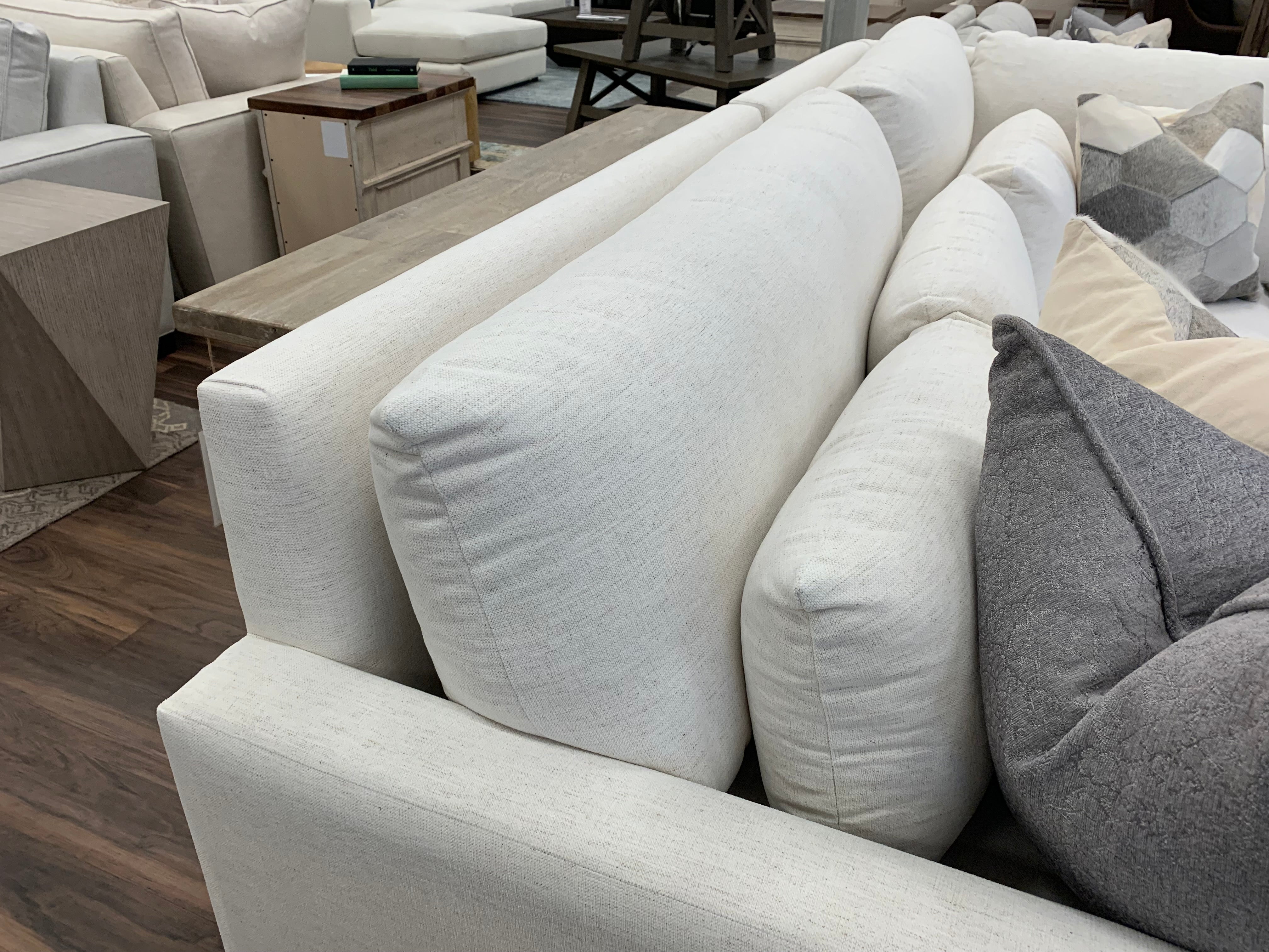 Glenda 170" x 104" Quick Ship Sectional w/ Right Arm Facing Chaise - Crypton Natural Linen - Classic Carolina Home