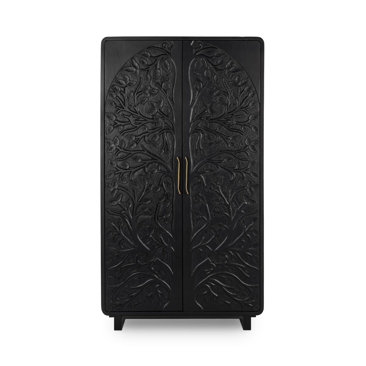 Athens 42" Tall 2 Door Cabinet - Black