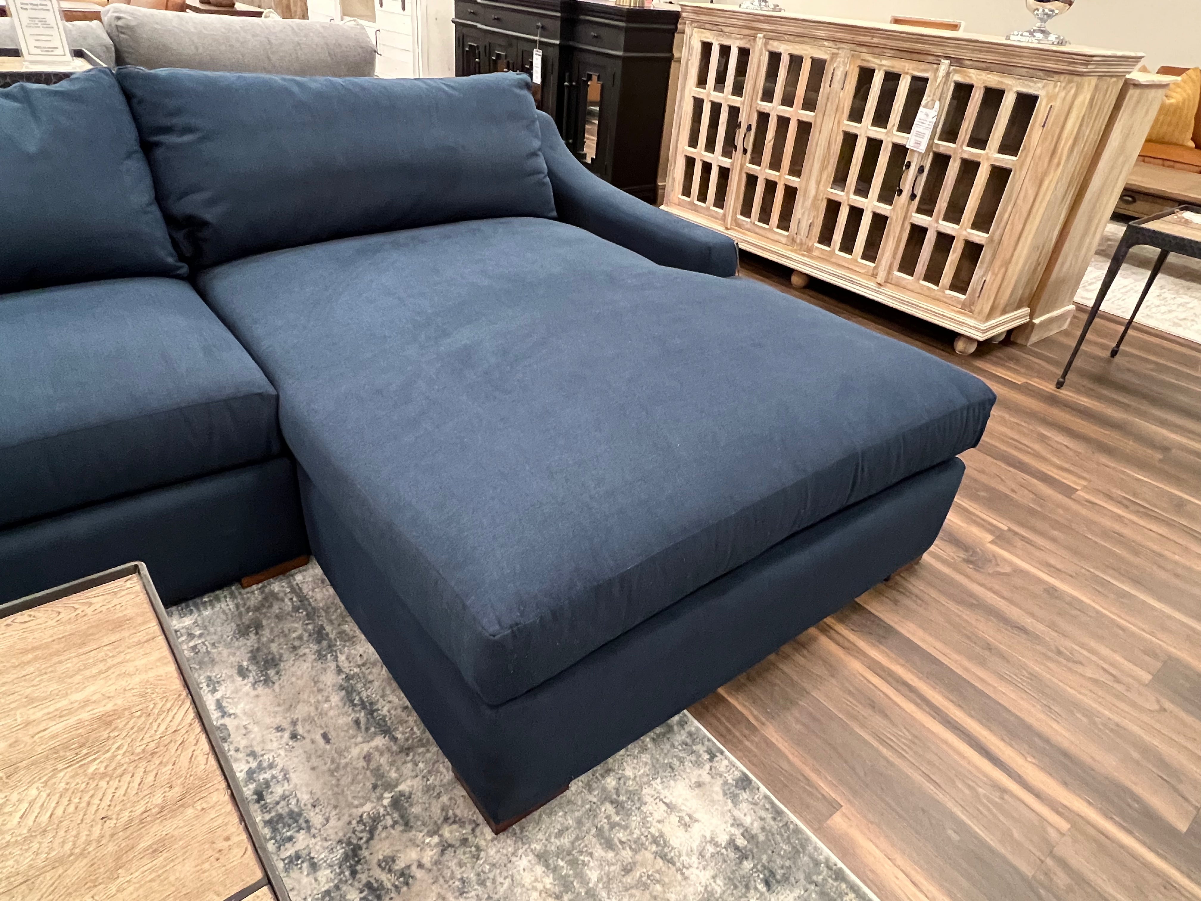 Hannah 188” Dual Chaise Sectional - Crypton Navy