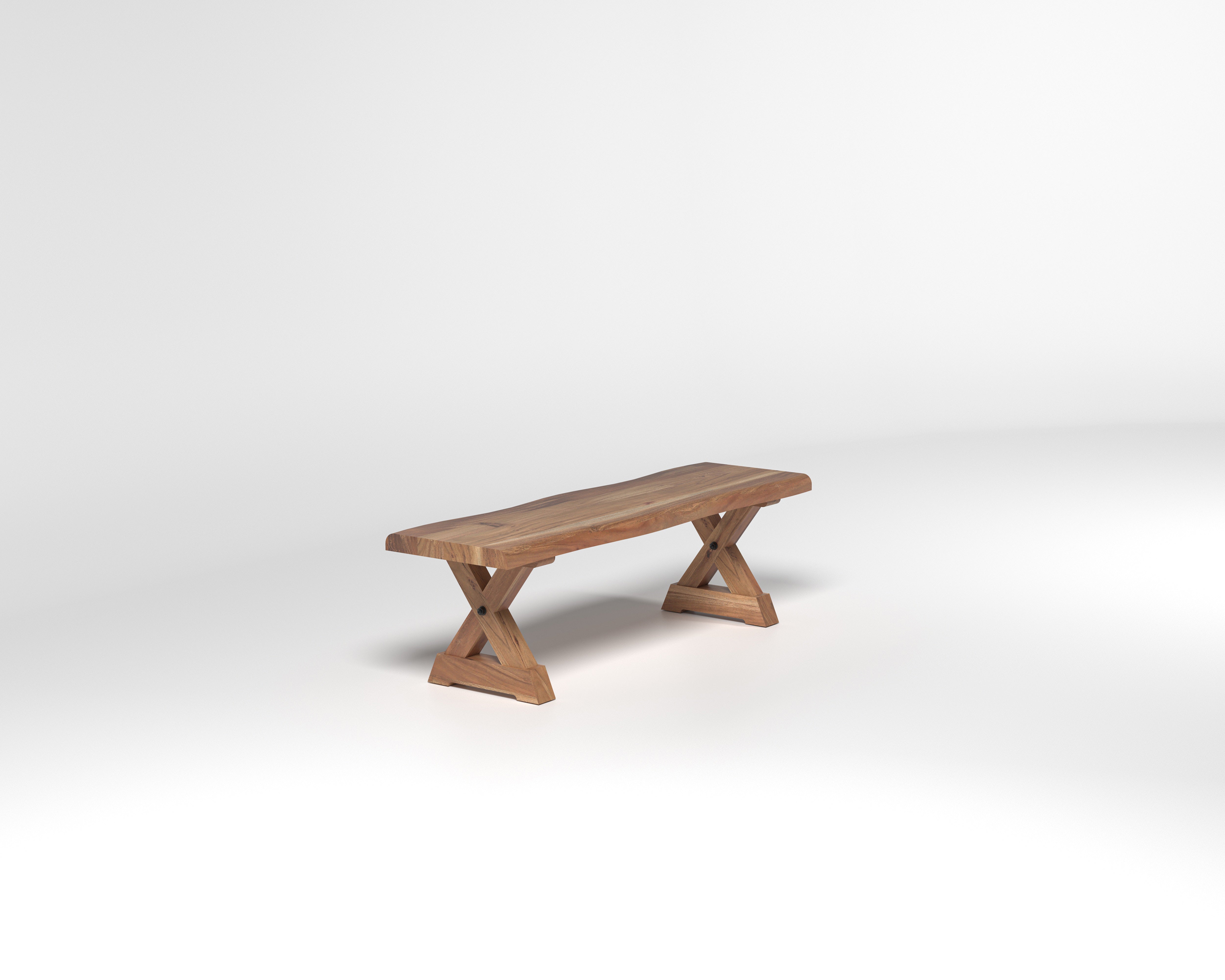 Nathan 60" Live Edge Dining Bench - Honeycomb