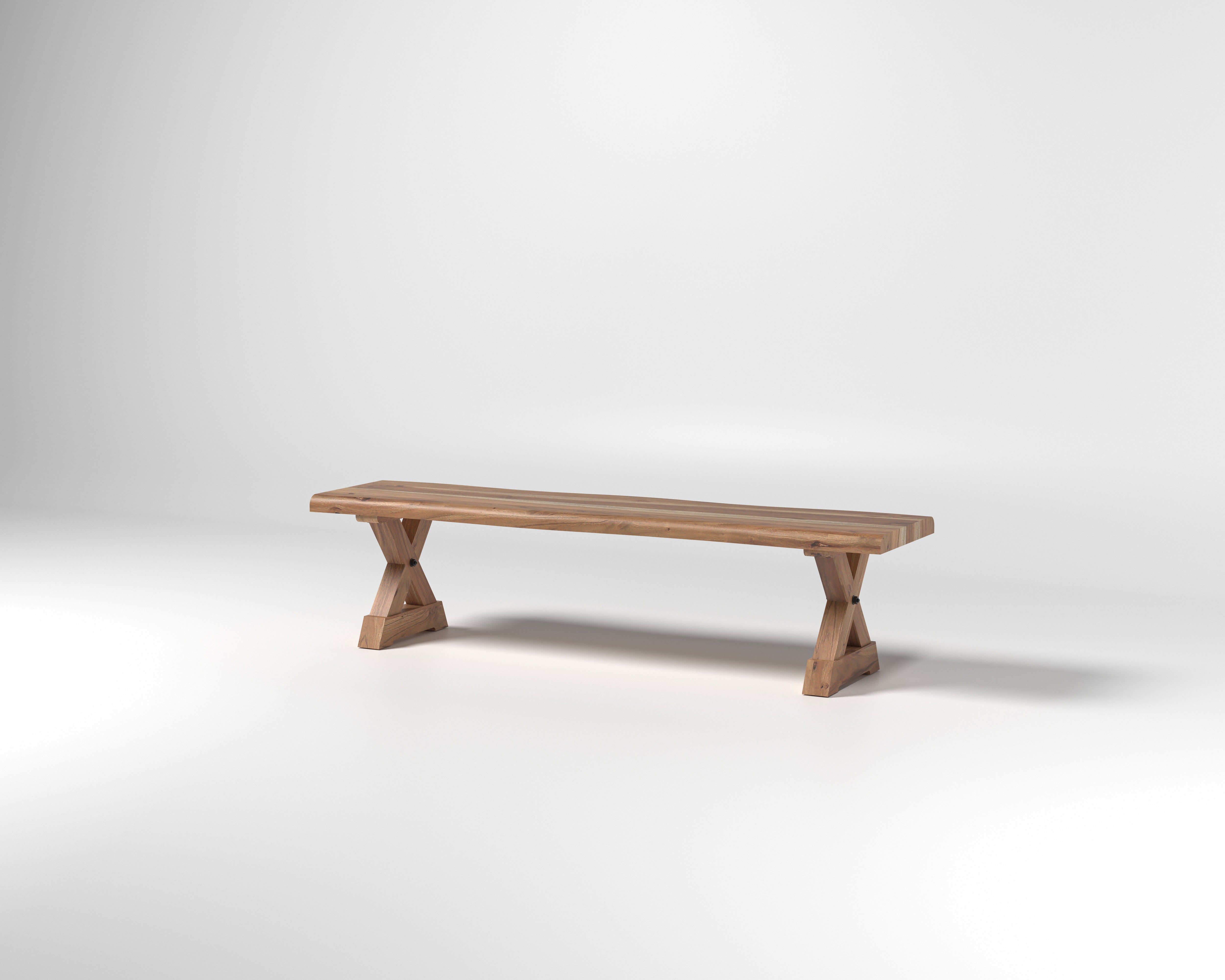 Nathan 72" Live Edge Dining Bench - Honeycomb