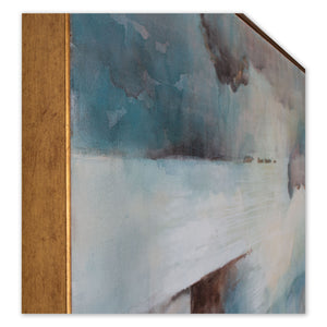 Aqua Mist 70" Hand Painted Framed Canvas Art - Classic Carolina Home