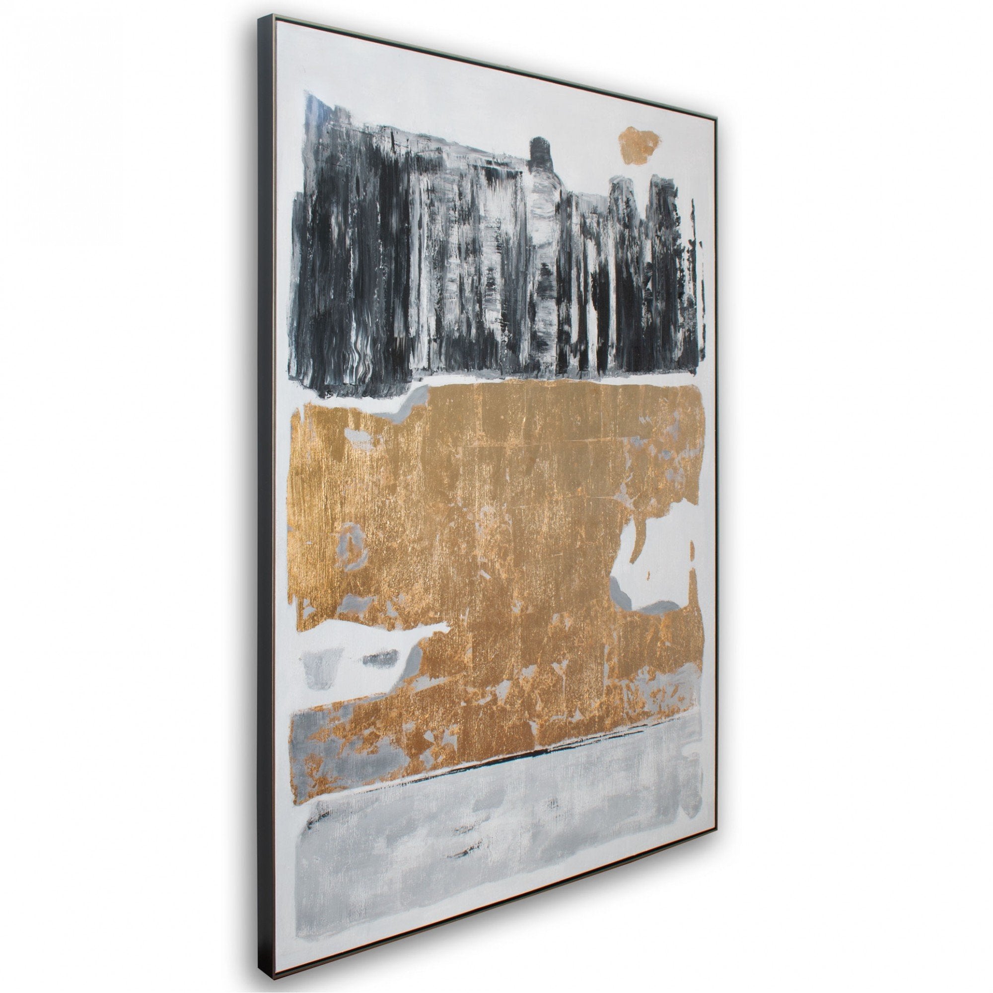 Concentrate 56" Hand Painted Framed Canvas Art - Classic Carolina Home