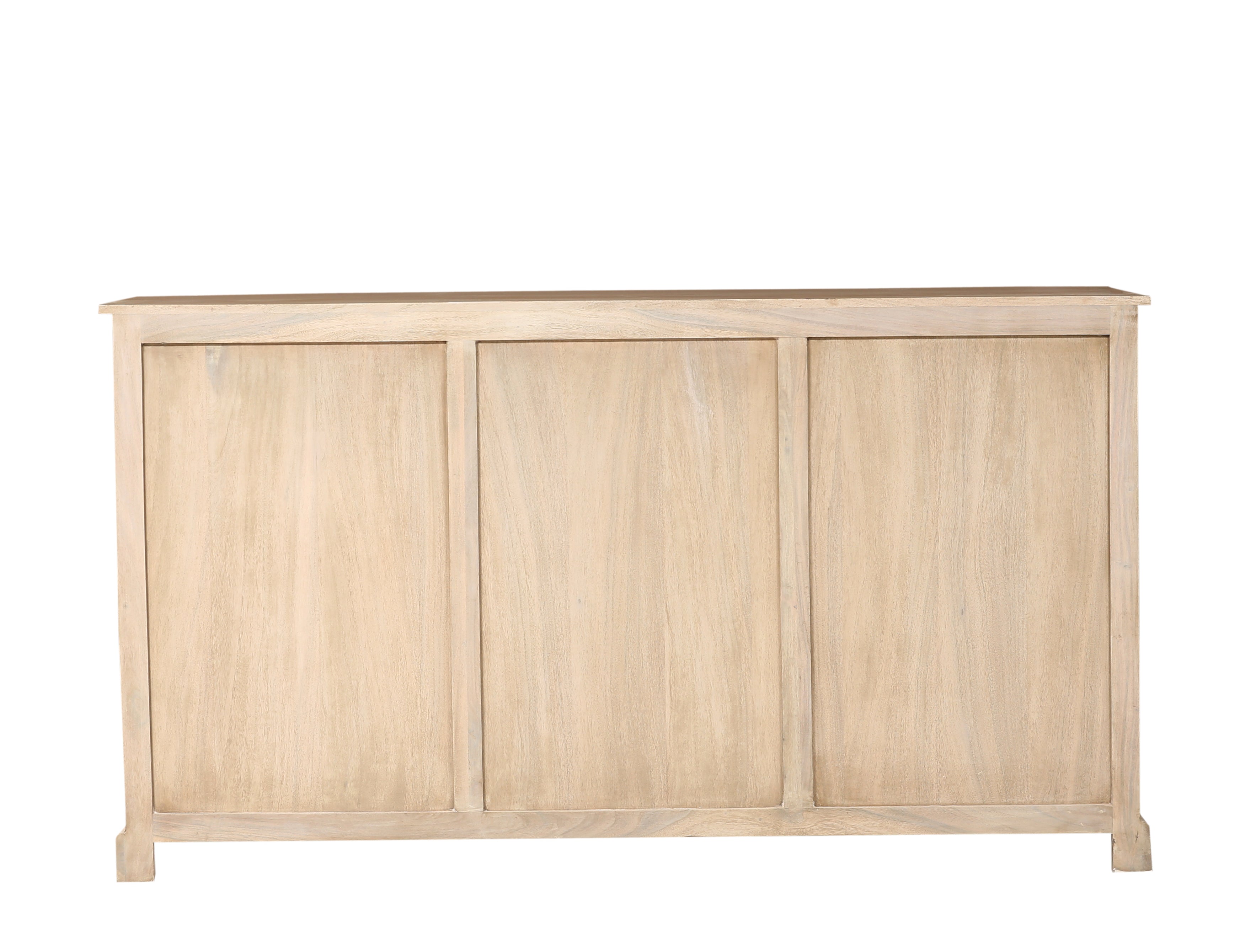 Clarissa 72" Acacia 4 Door Breakfront Sideboard - New White Wash