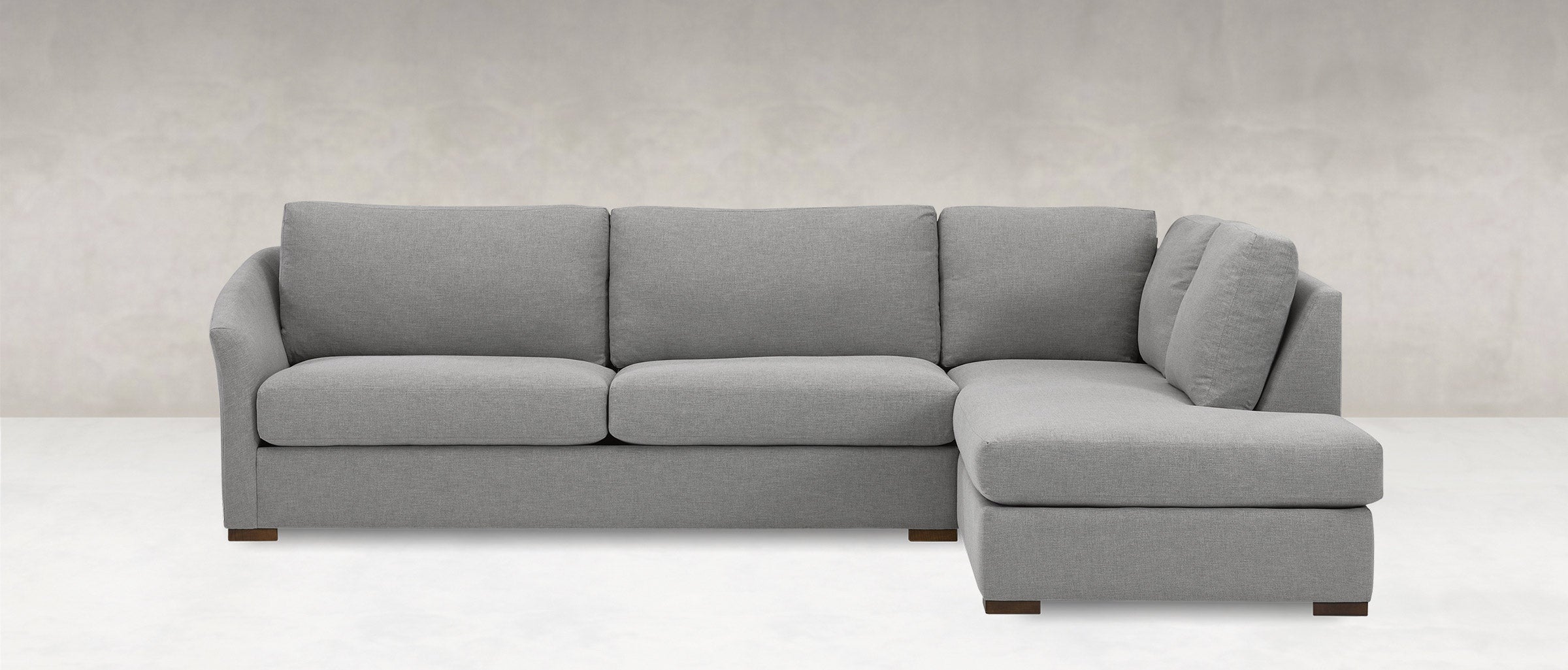 Phoebe Express Ship 148" 3 Cushion Sofa + Bumper Chaise