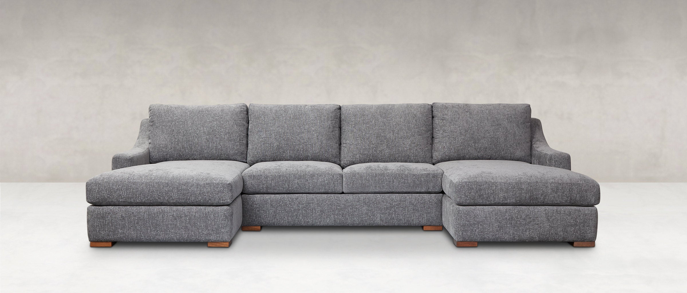 Hannah 159" Dual Chaise Sectional - Mink Metallic - Classic Carolina Home