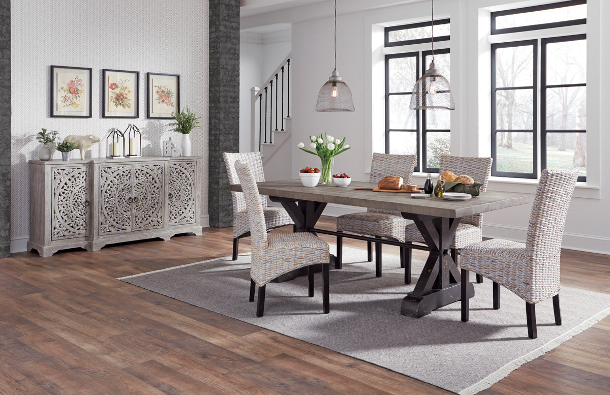 Kara 72" 4 Door Breakfront Sideboard - Classic Carolina Home