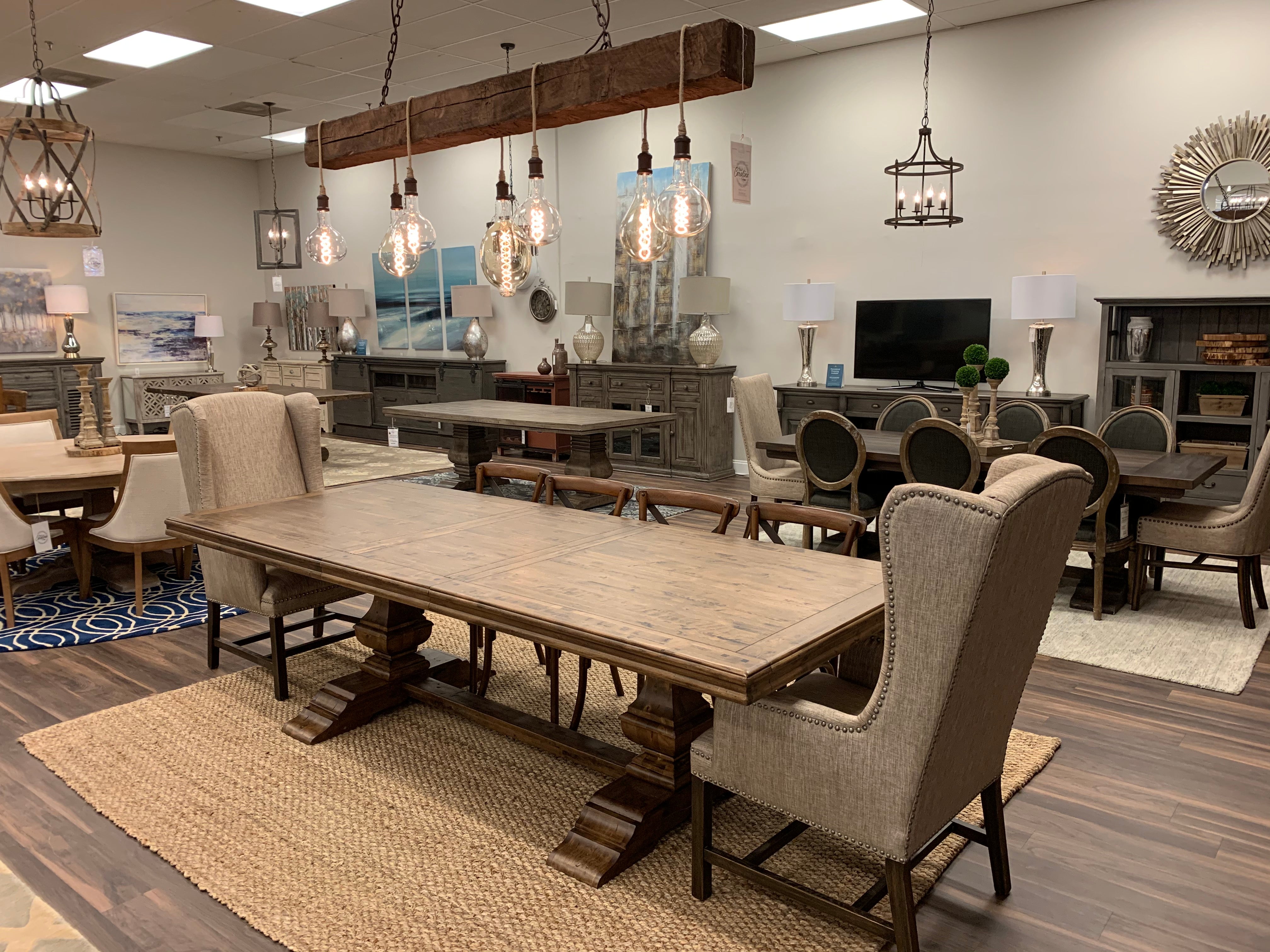 Chesney 88" - 110" Extension Dining Table - Earth - Classic Carolina Home