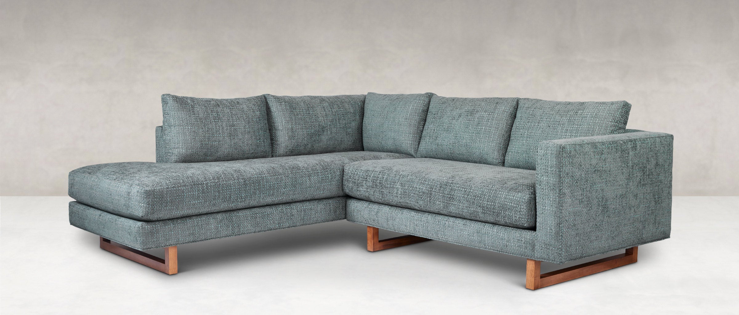 Jeffrey Express Ship 120" Sofa + Bumper Chaise