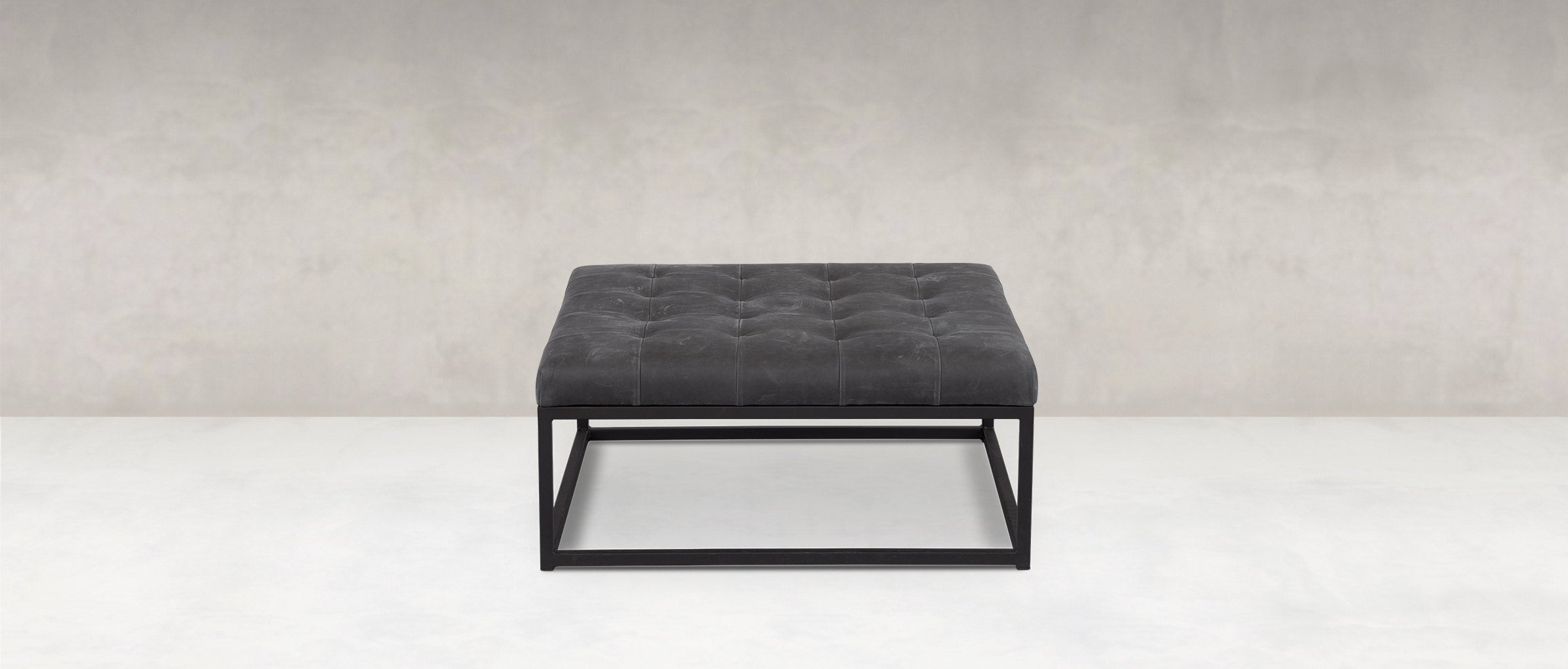 Bradley Express Ship 36" Square Customizable Metal Ottoman - Classic Carolina Home