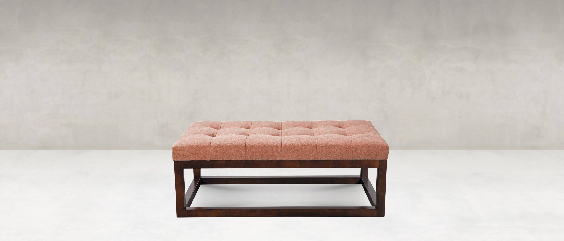 Bradley Express Ship 44" Customizable Wood Ottoman - Classic Carolina Home