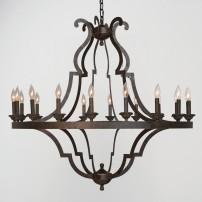Grantley 43" Iron Chandelier - Classic Carolina Home