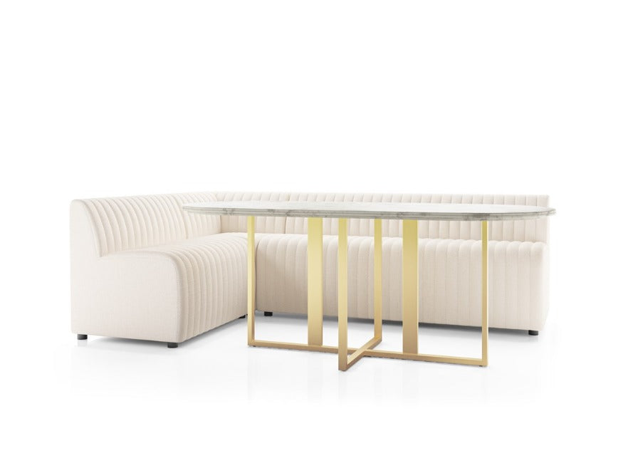 August L-Shape Dining Banquette - Capri Oatmeal