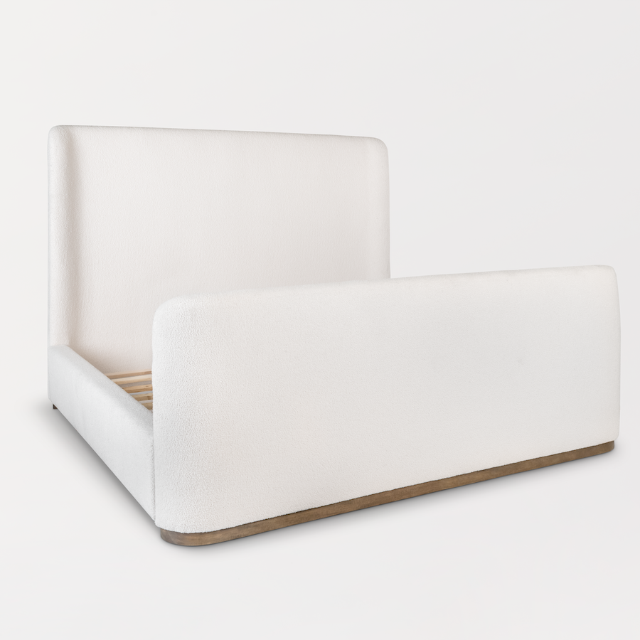 Evie King Bed - Ivory + Beechwood - Classic Carolina Home