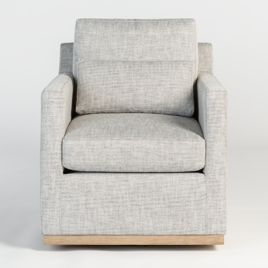 Dexter Swivel Chair - Slate + Beechwood - Classic Carolina Home