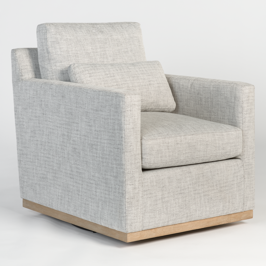 Dexter Swivel Chair - Slate + Beechwood - Classic Carolina Home